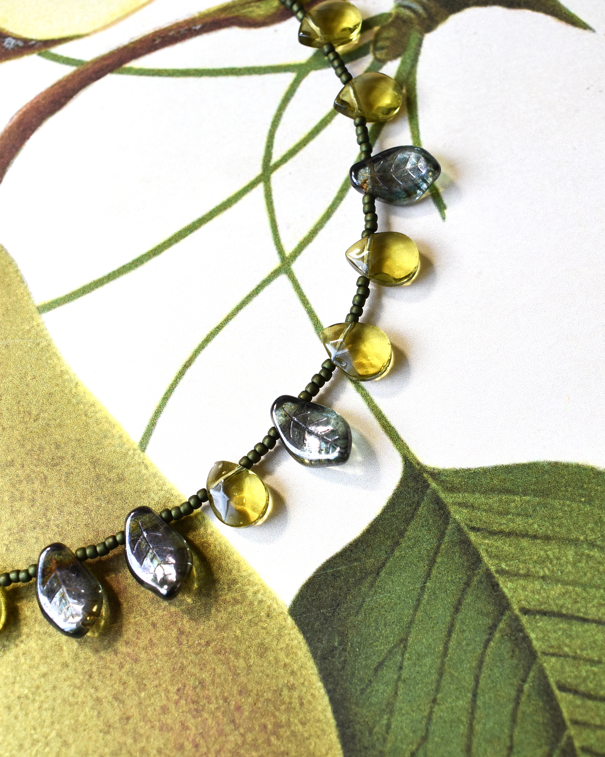 'Olive Grove' Bead Necklace