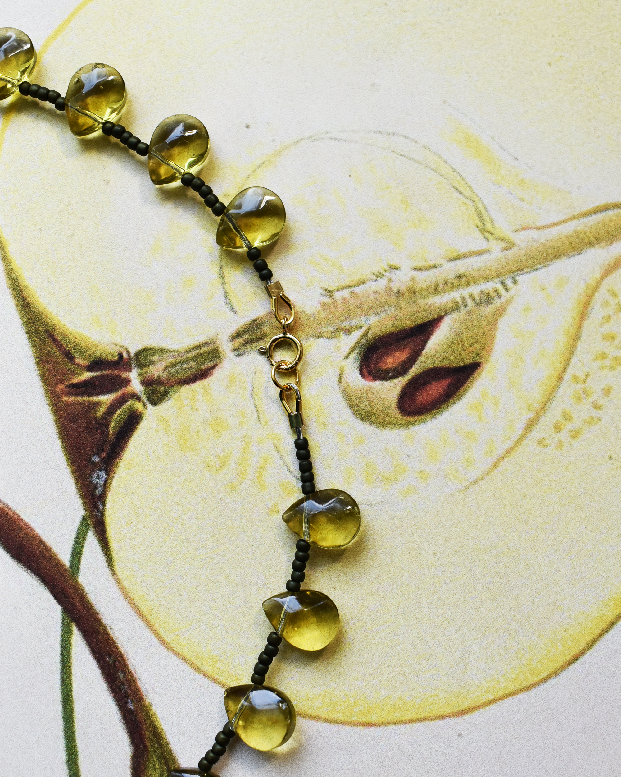 'Olive Grove' Bead Necklace