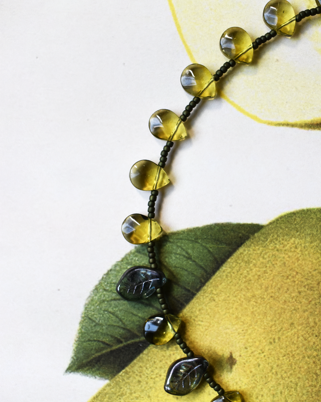 'Olive Grove' Bead Necklace