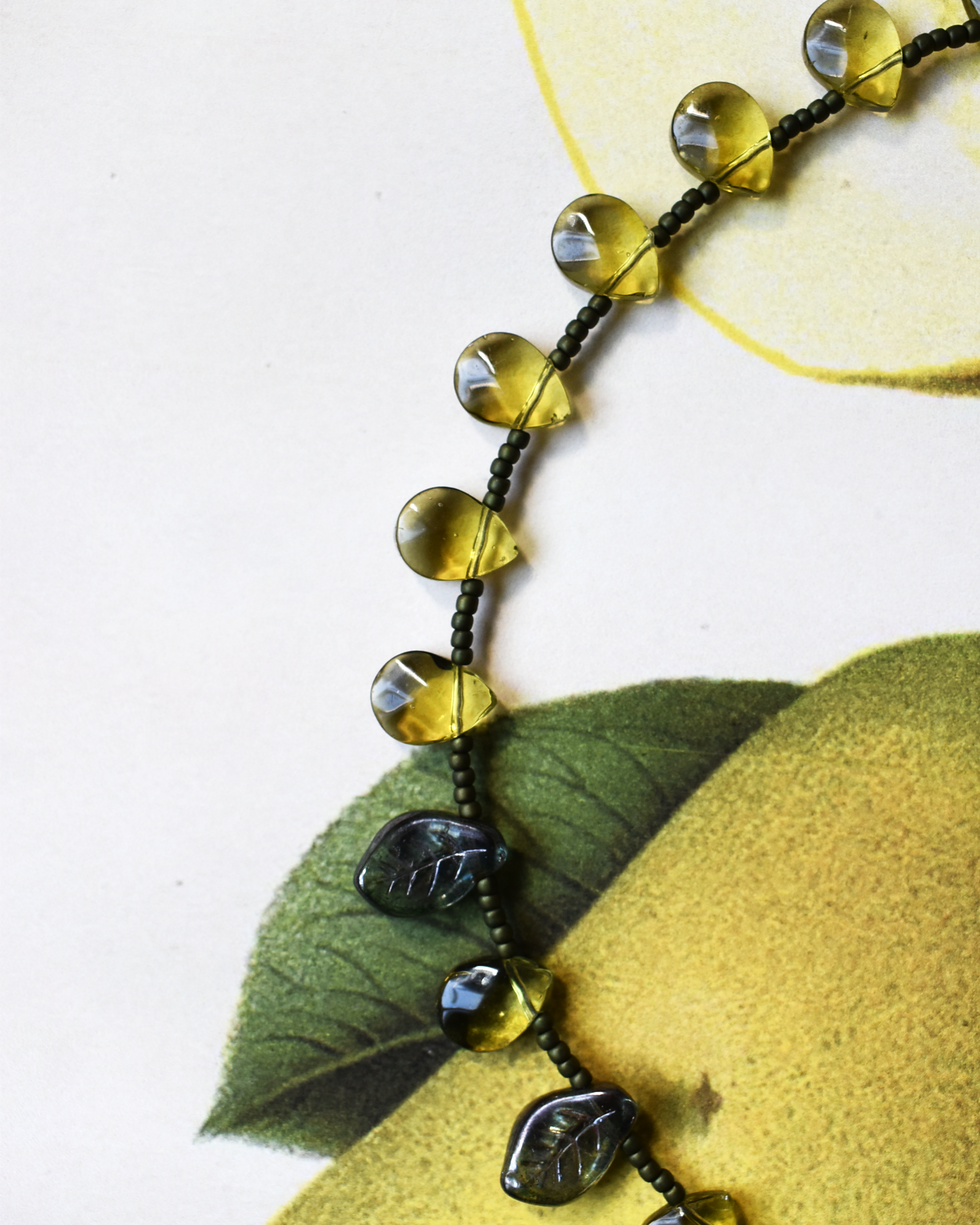 'Olive Grove' Bead Necklace