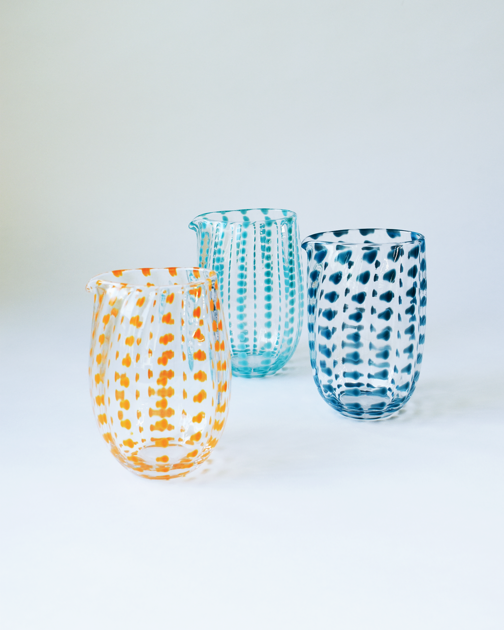 Turquoise Blown Glass 'Spotty Jug'