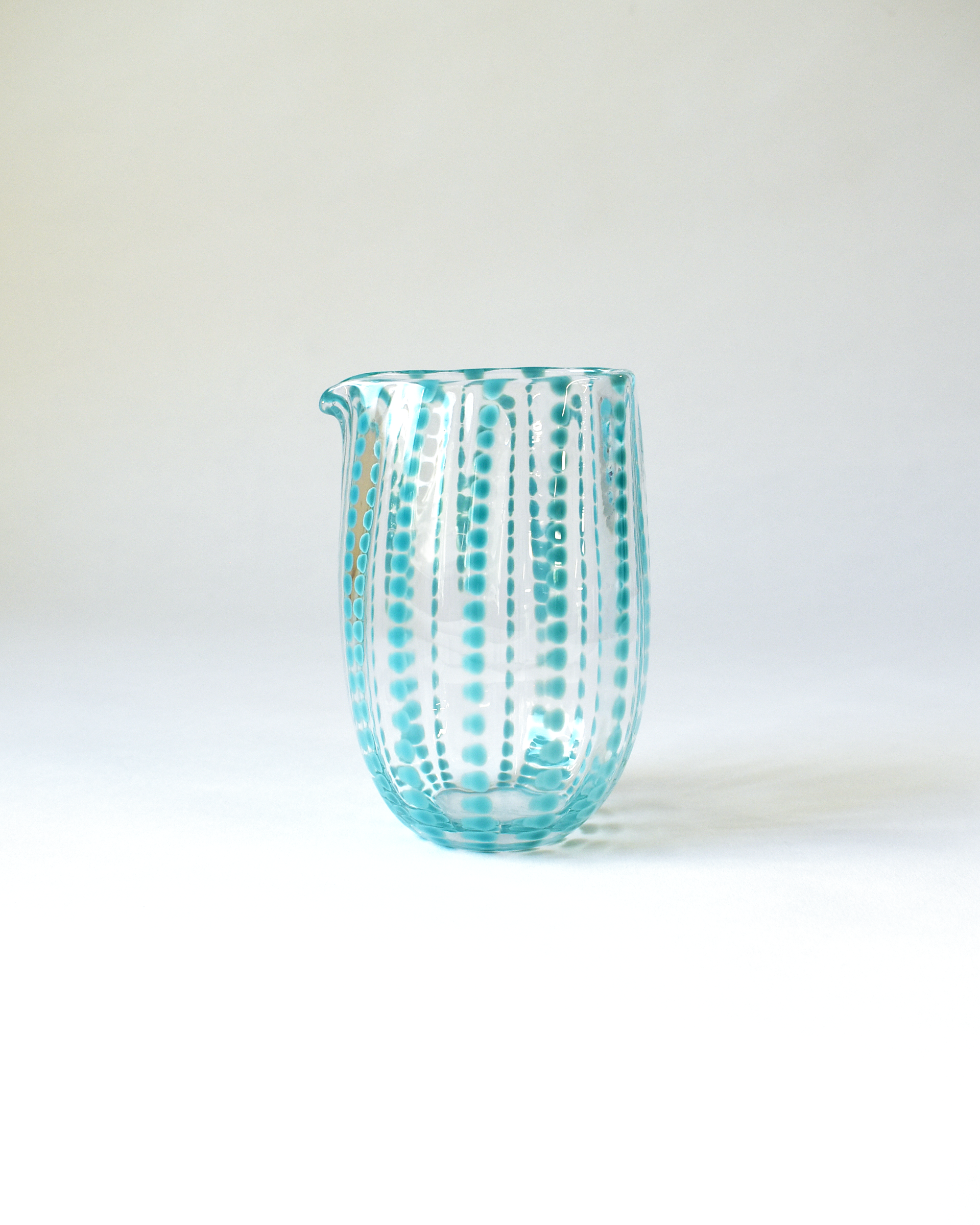Turquoise Blown Glass 'Spotty Jug'
