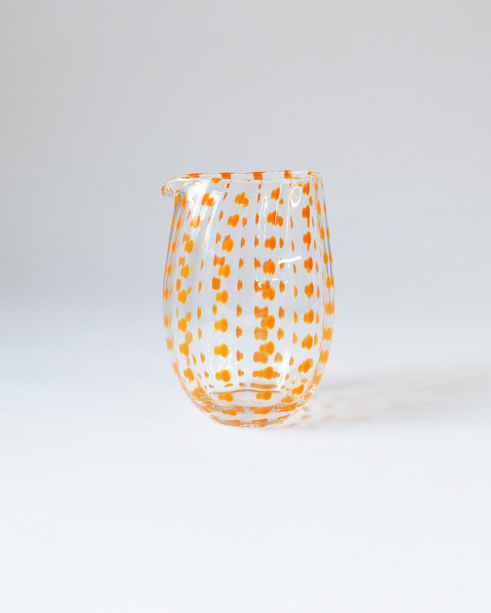 Orange Blown Glass 'Spotty Jug'