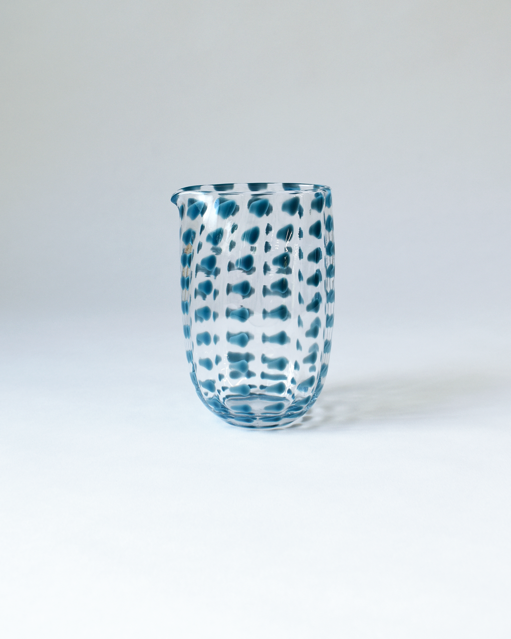 Pigeon Grey Blown Glass 'Spotty Jug'