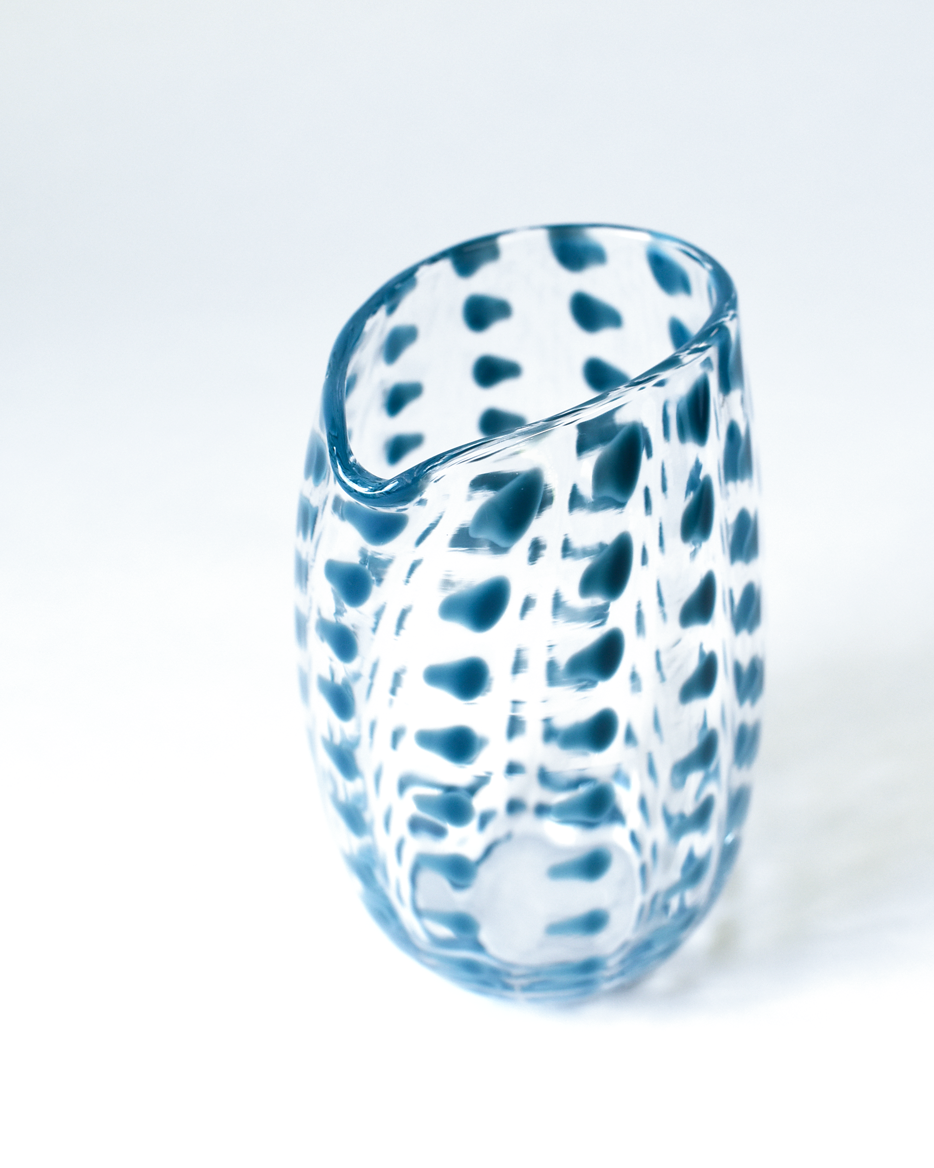 Pigeon Grey Blown Glass 'Spotty Jug'
