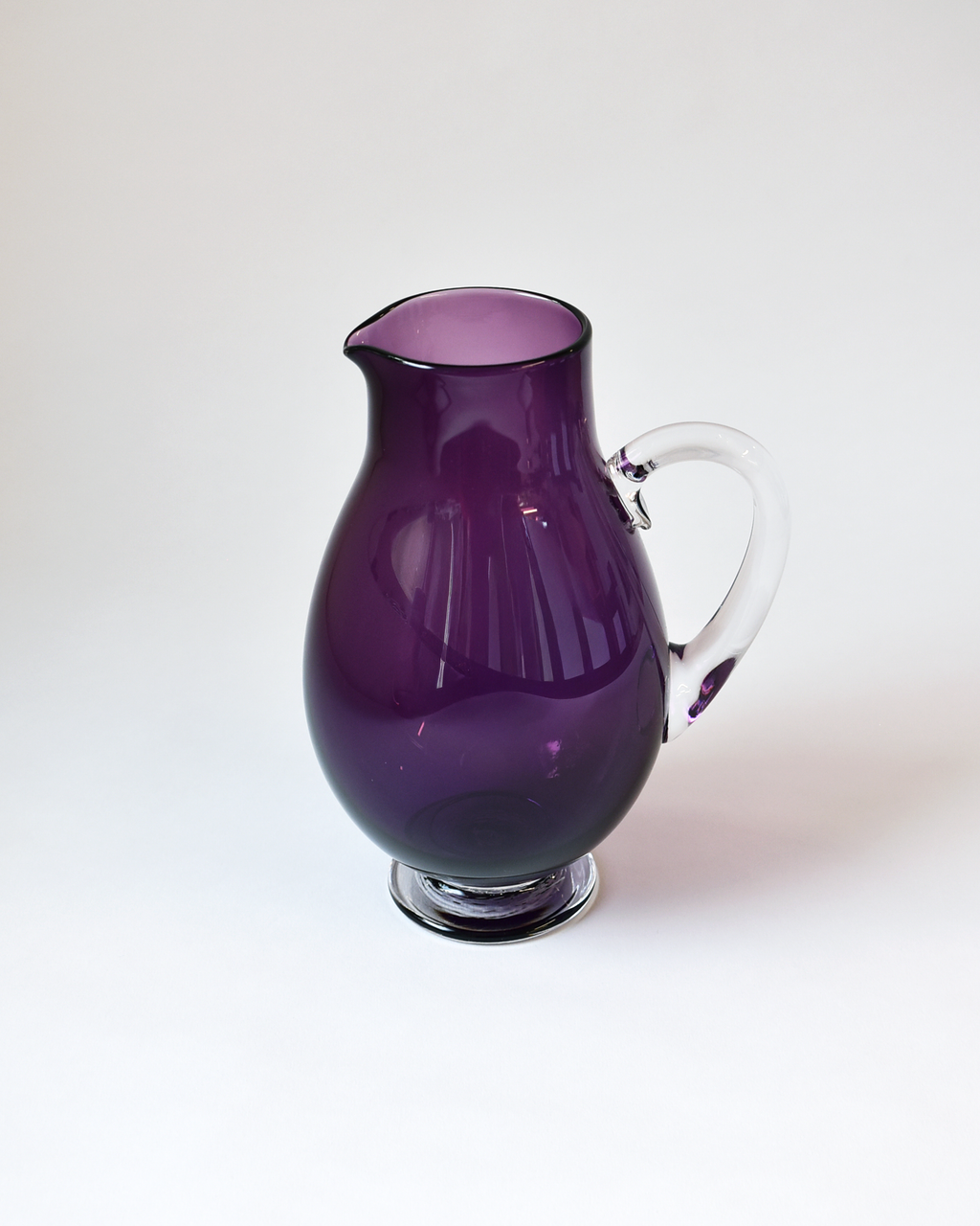 Royal Purple Blown Glass Jug