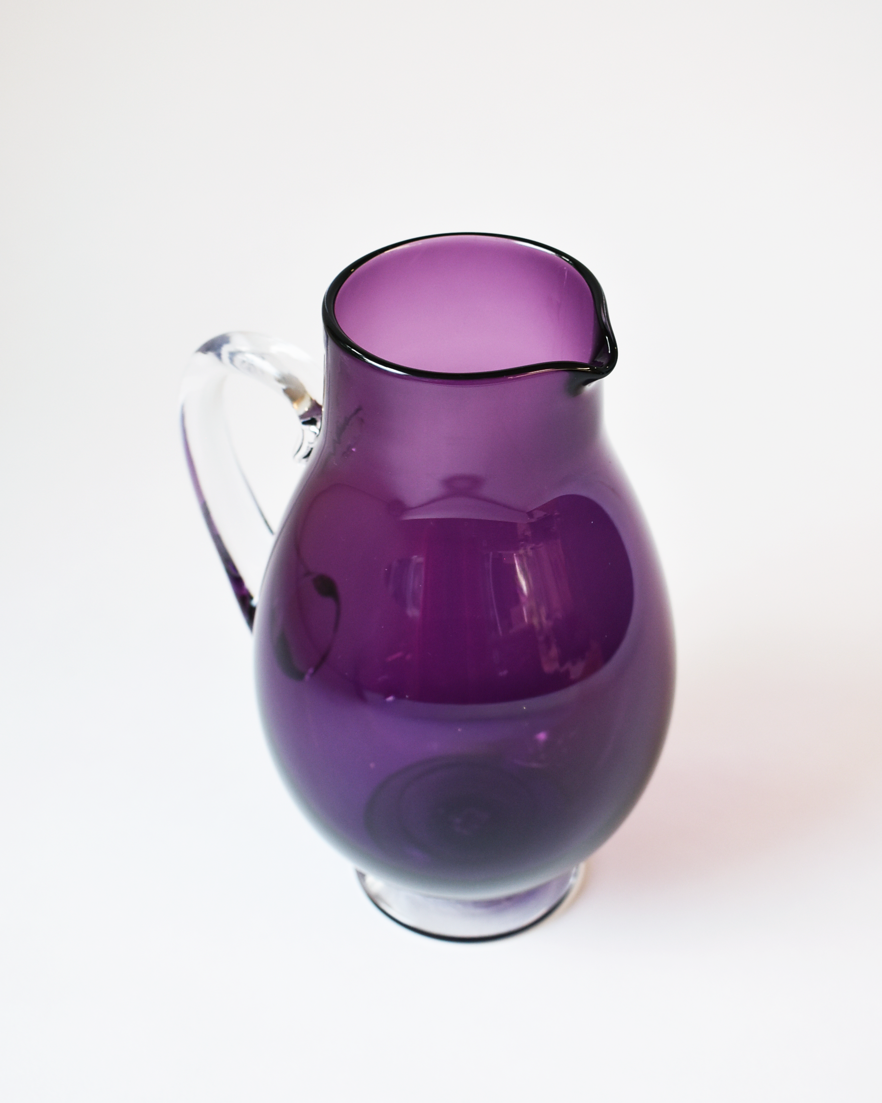 Royal Purple Blown Glass Jug