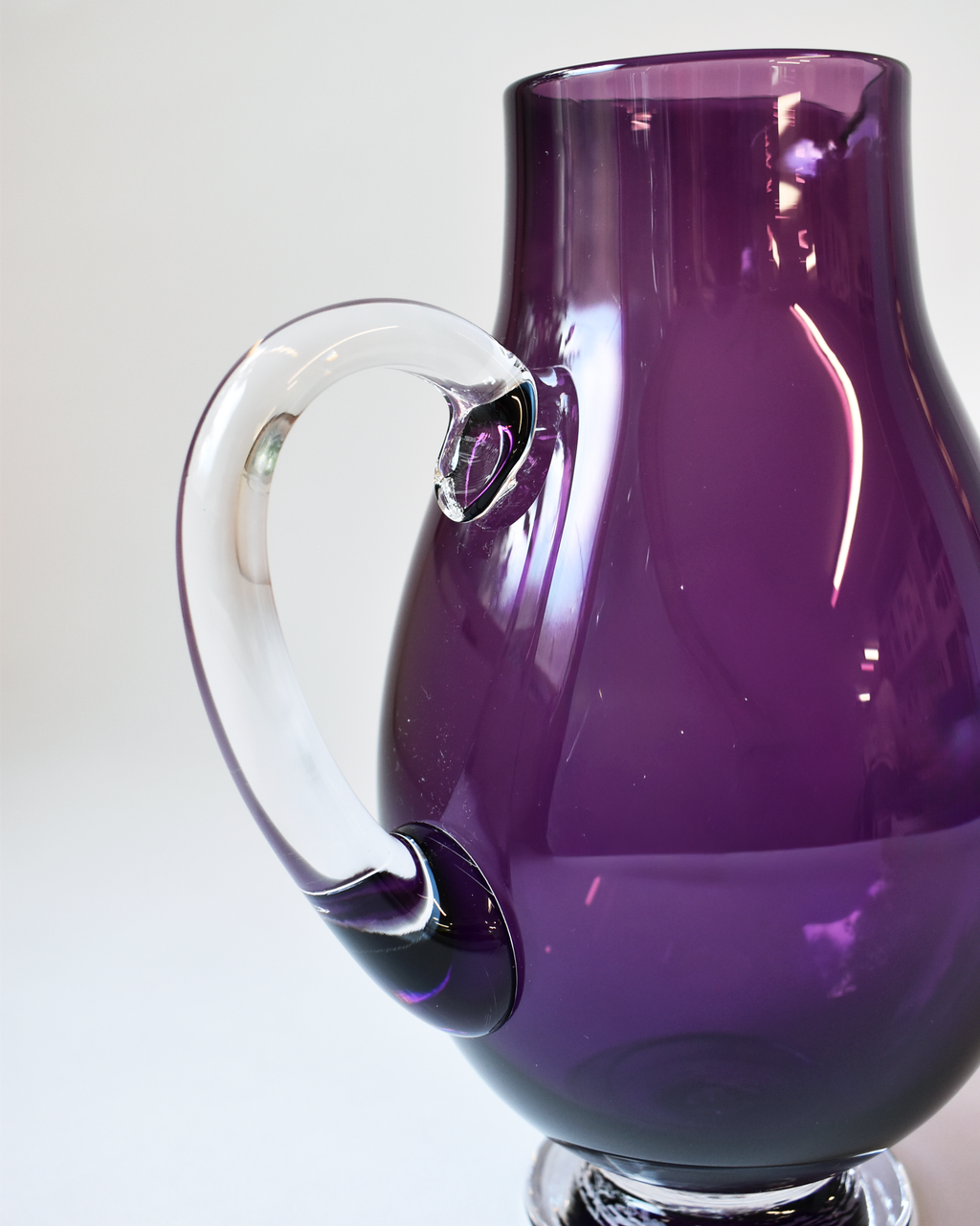 Royal Purple Blown Glass Jug