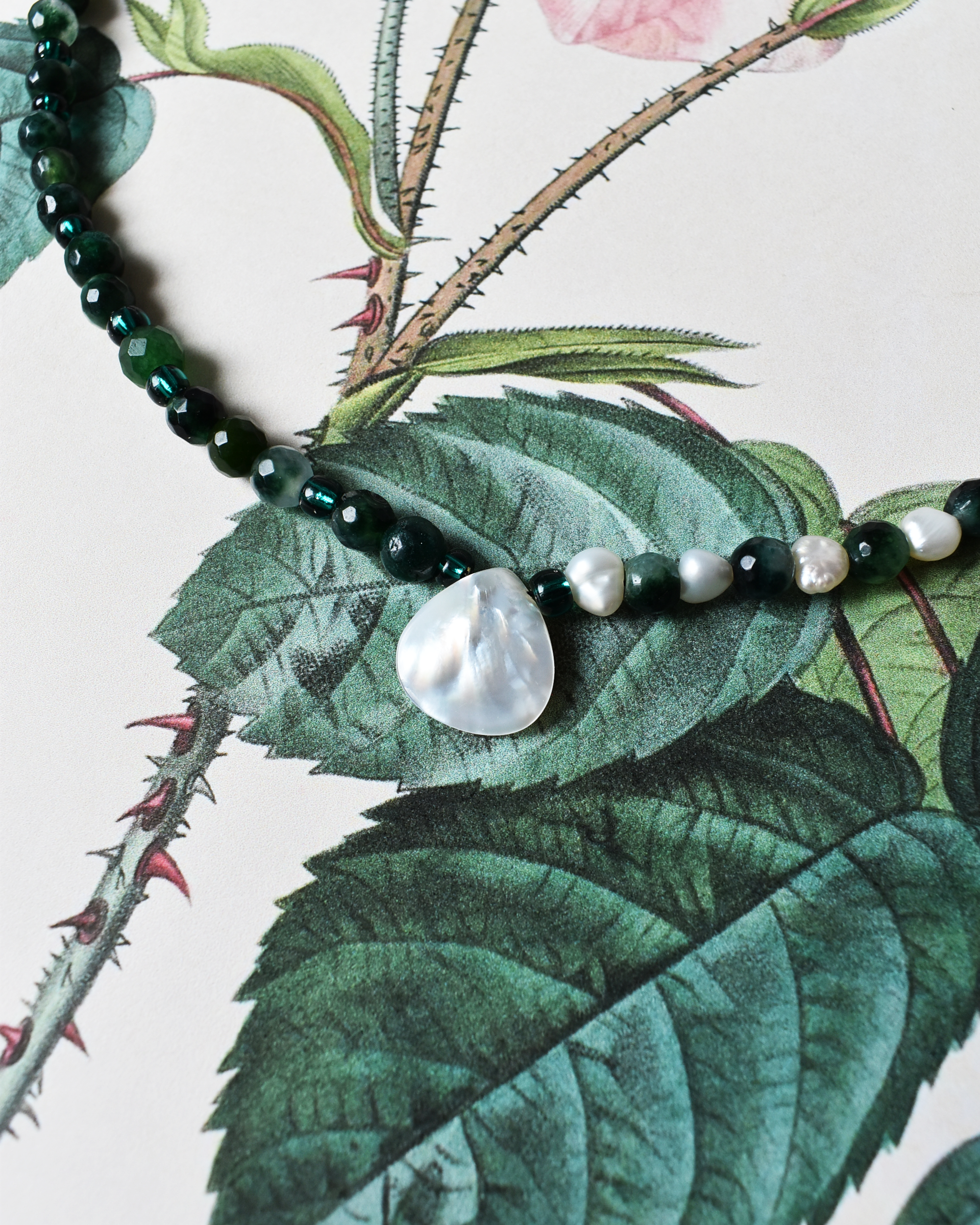 'Half & Half' Jade Necklace