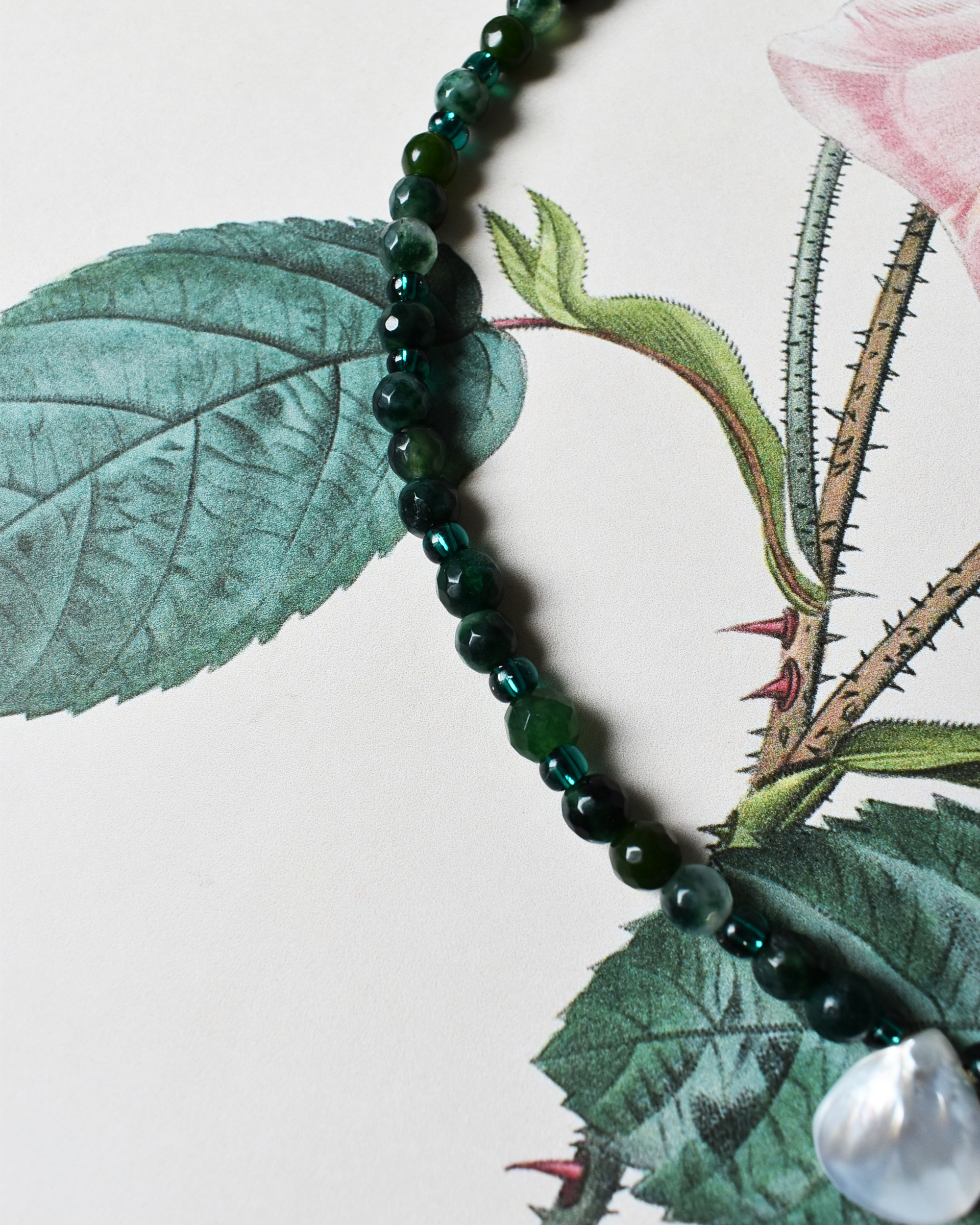 'Half & Half' Jade Necklace