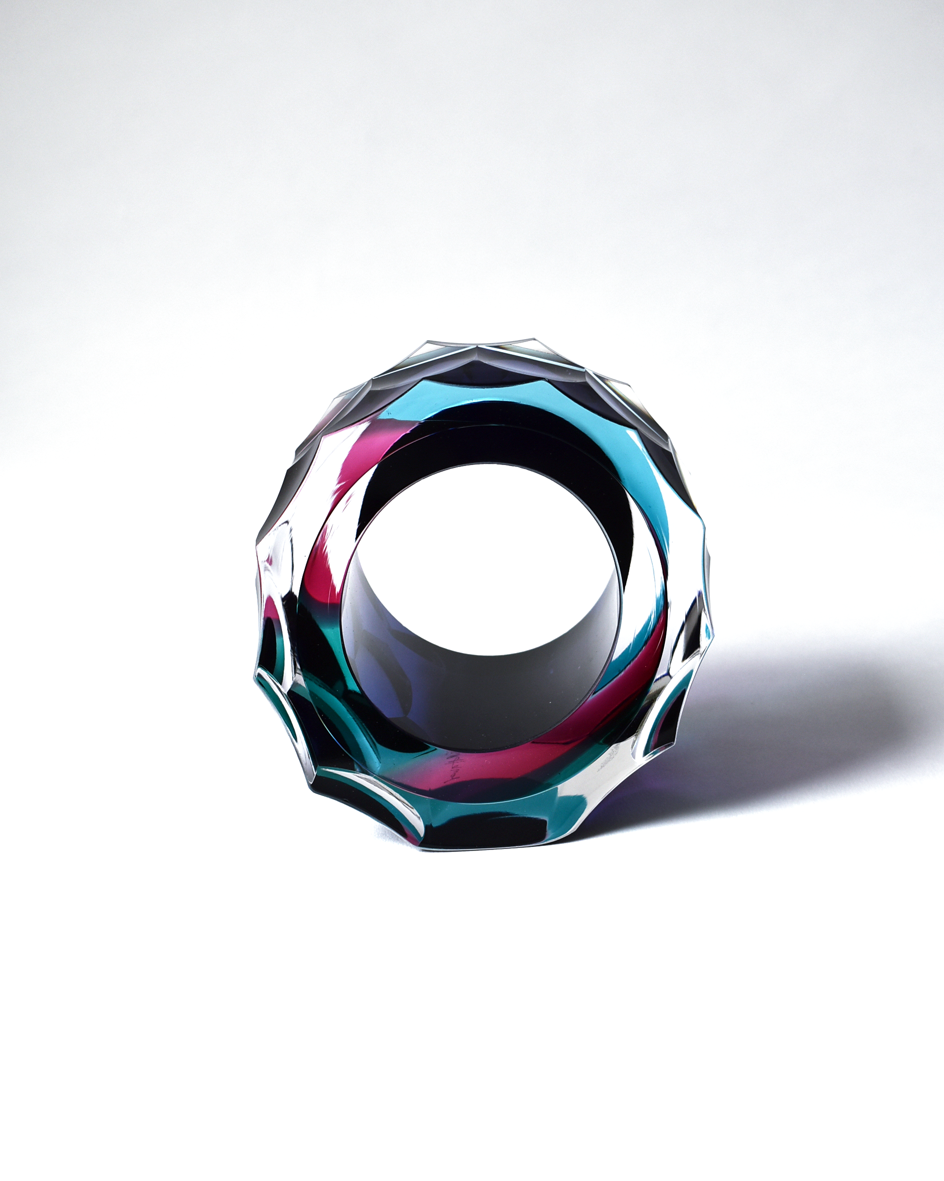 Purple, Pink & Blue 'Deep Cut Slice' Sculpture
