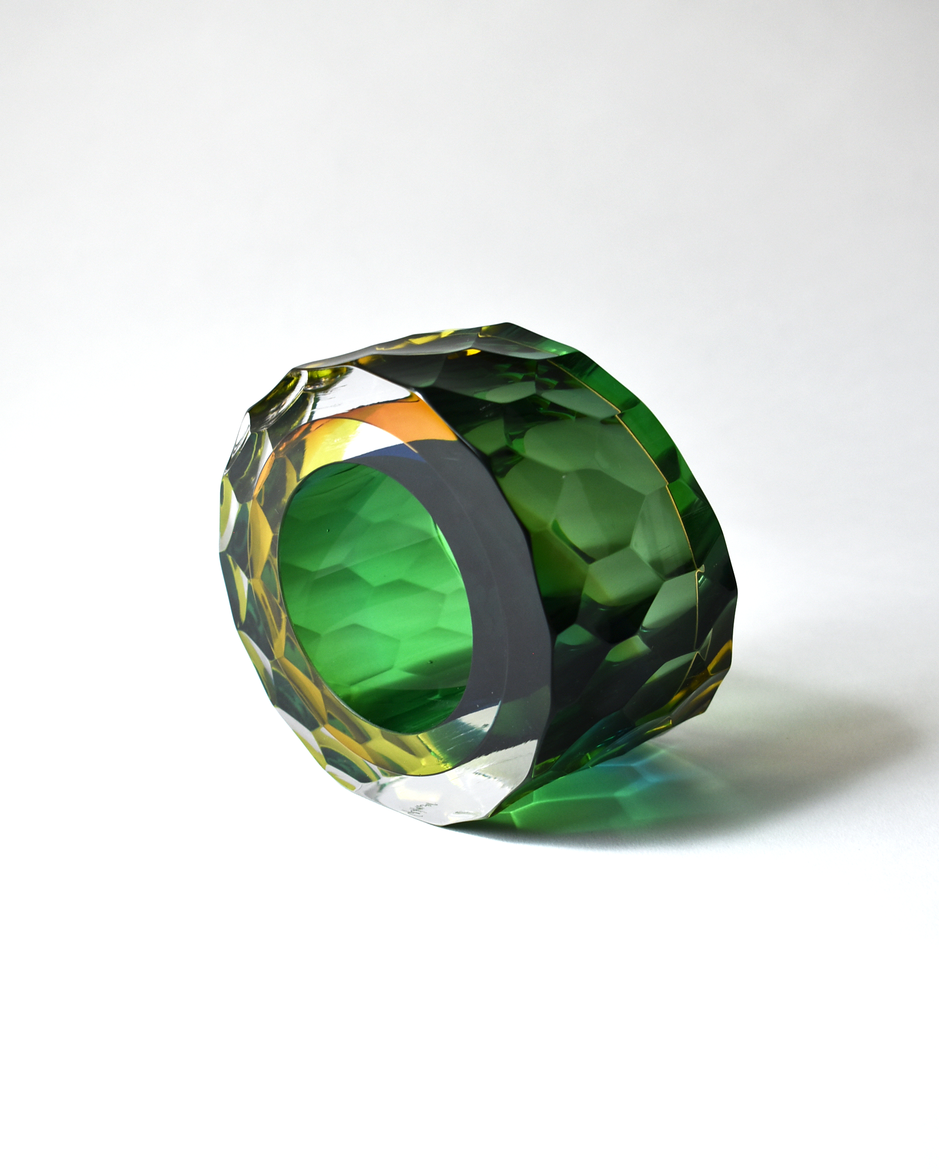 Green, Orange & Blue 'Deep Cut Slice' Sculpture