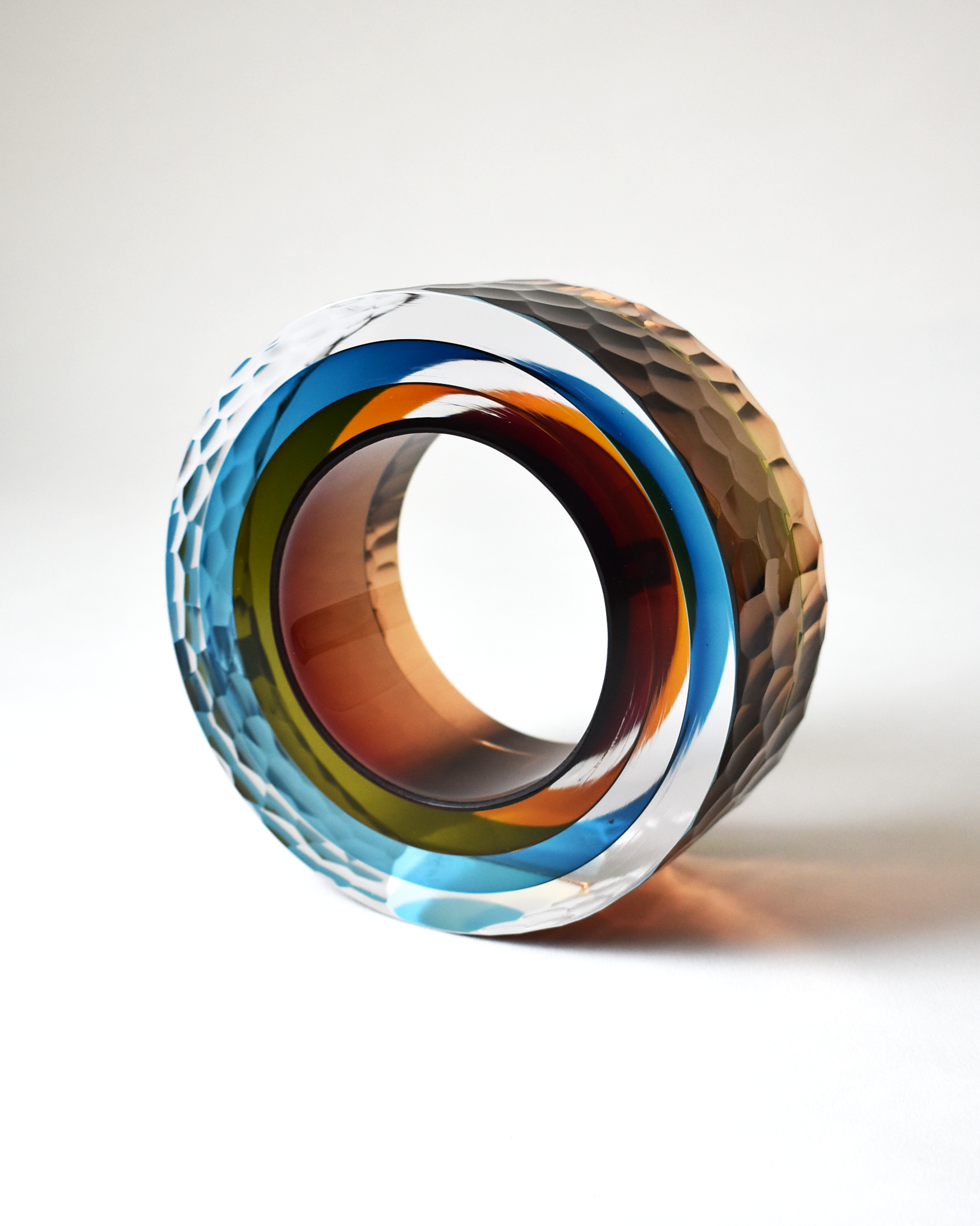 Large Colourful 'Deep Cut Slice' Sculpture