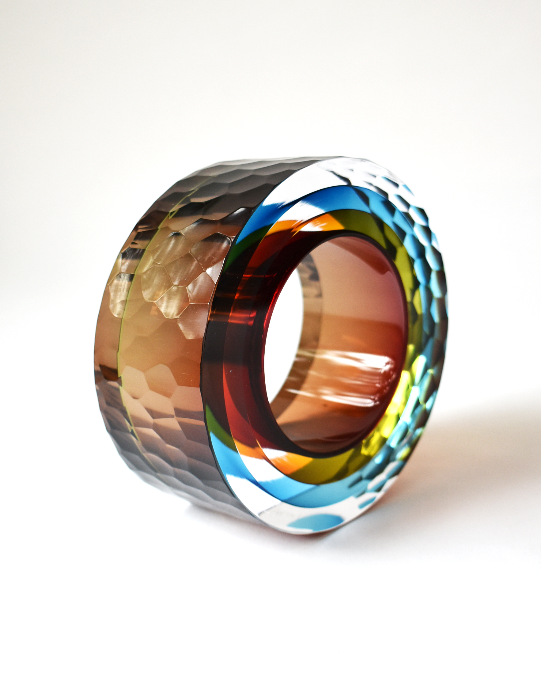 Large Colourful 'Deep Cut Slice' Sculpture