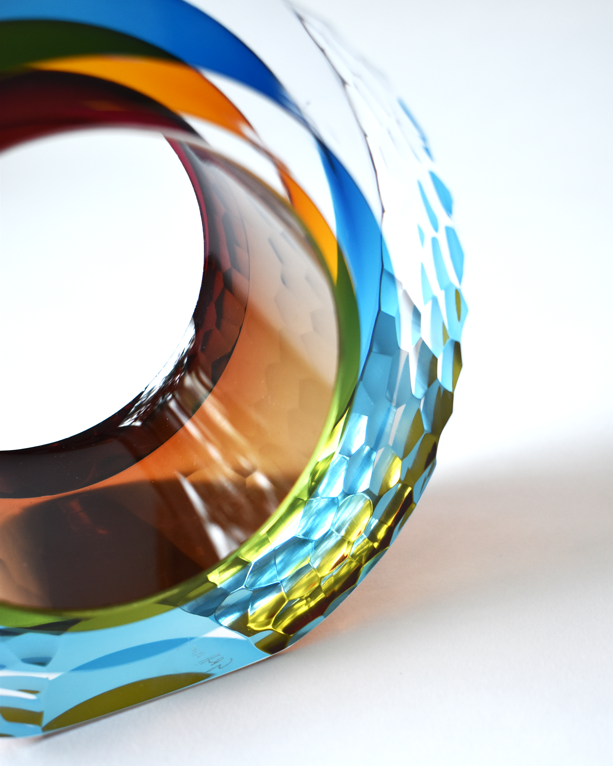 Large Colourful 'Deep Cut Slice' Sculpture