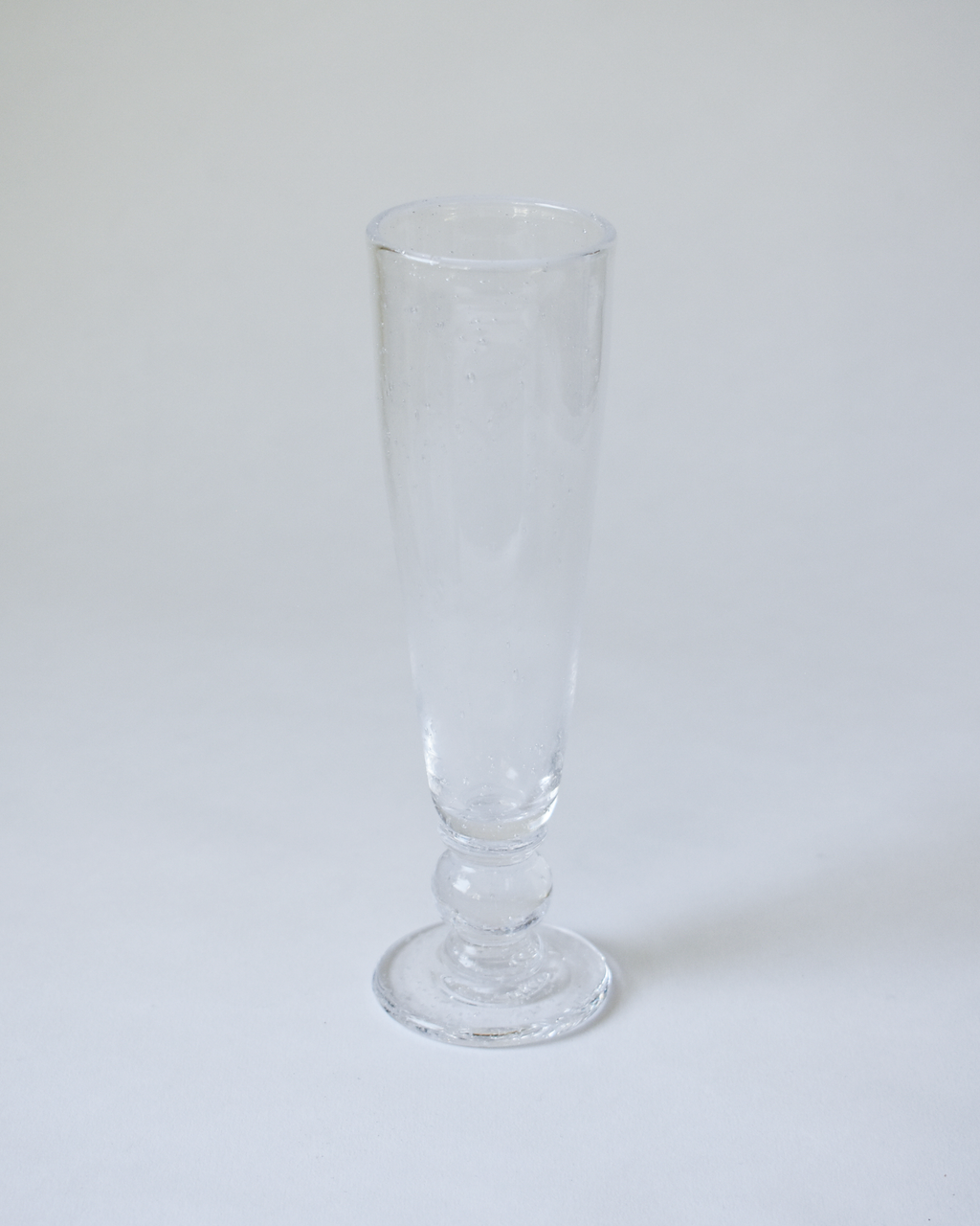 Mouthblown Clear Seedy 'Heritage' Champagne Glass