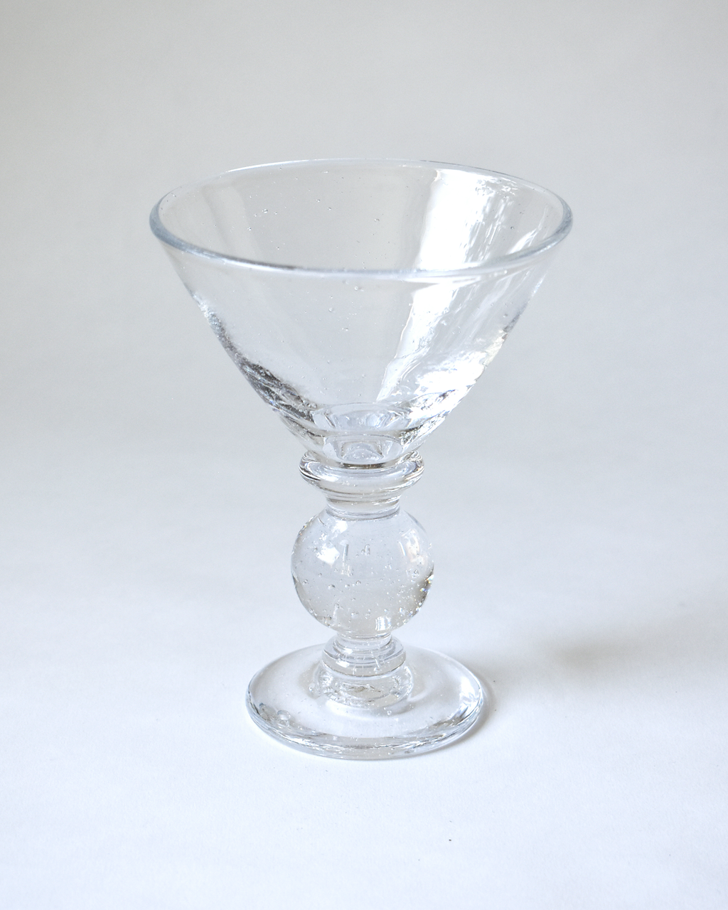 Mouthblown Clear Seedy 'Heritage' Cocktail Glass
