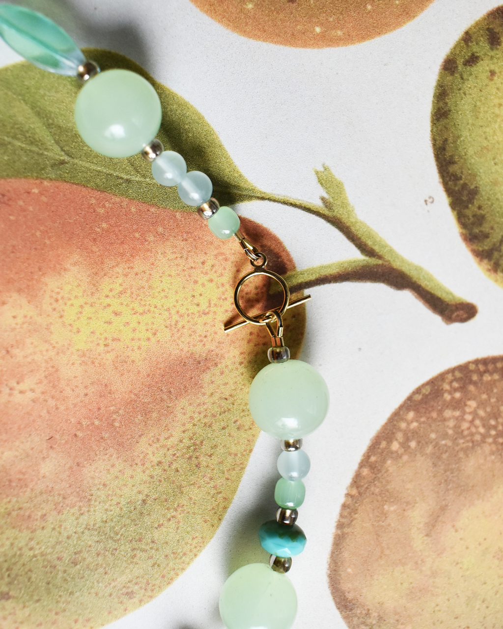 'Woodland Owl' Mother of Pearl Bead Necklace