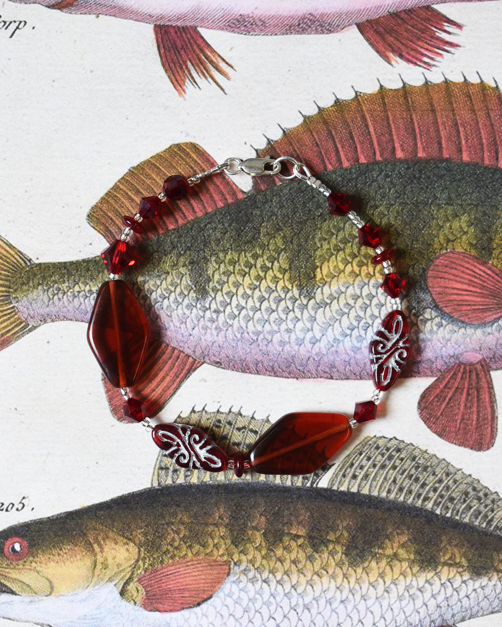 'Bohemian Red' Bead Bracelet