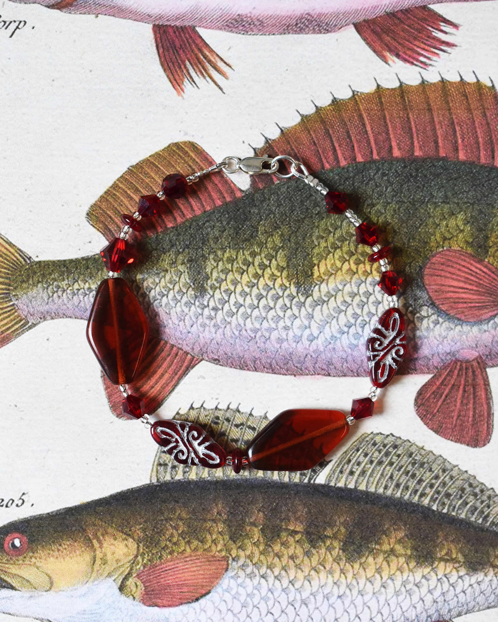 'Bohemian Red' Bead Bracelet