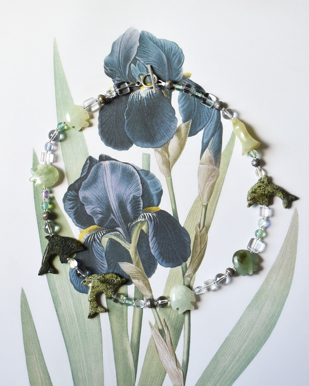 'Sea & Serpentine' Bead Necklace