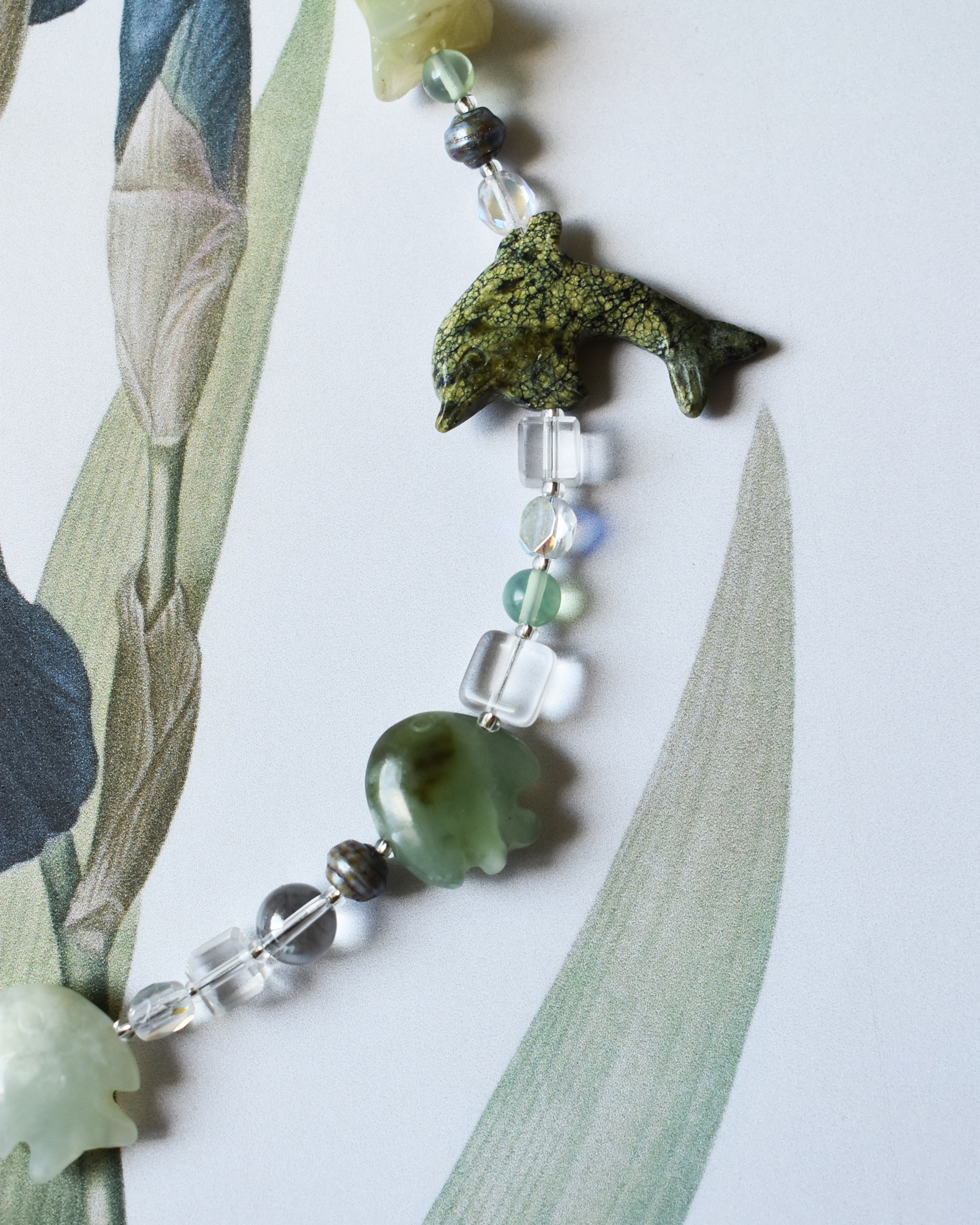 'Sea & Serpentine' Bead Necklace