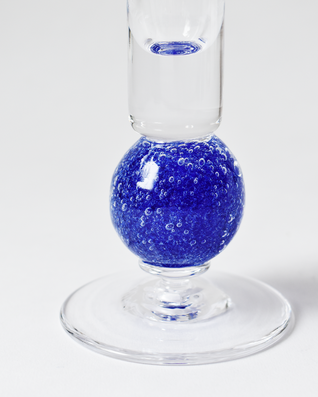 Cobalt Blue Blown Glass 'Stellar' Candlestick
