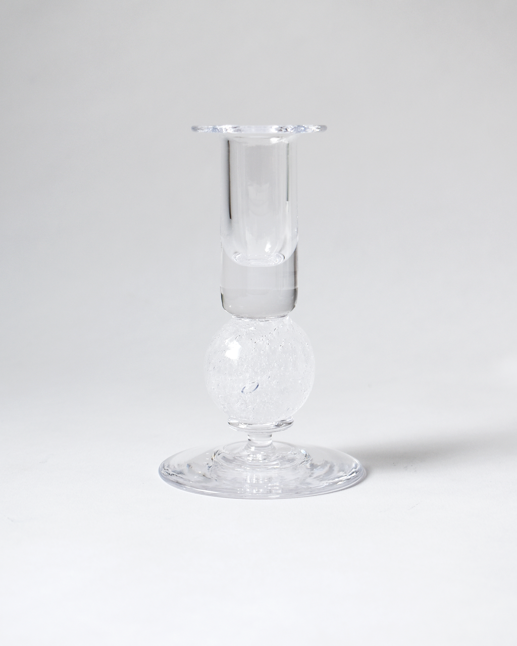 Crystal Clear Blown Glass 'Stellar' Candlestick