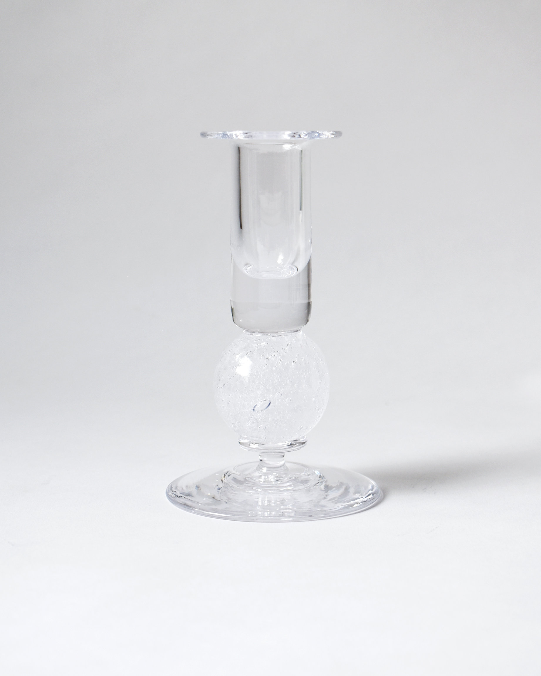 Crystal Clear Blown Glass 'Stellar' Candlestick