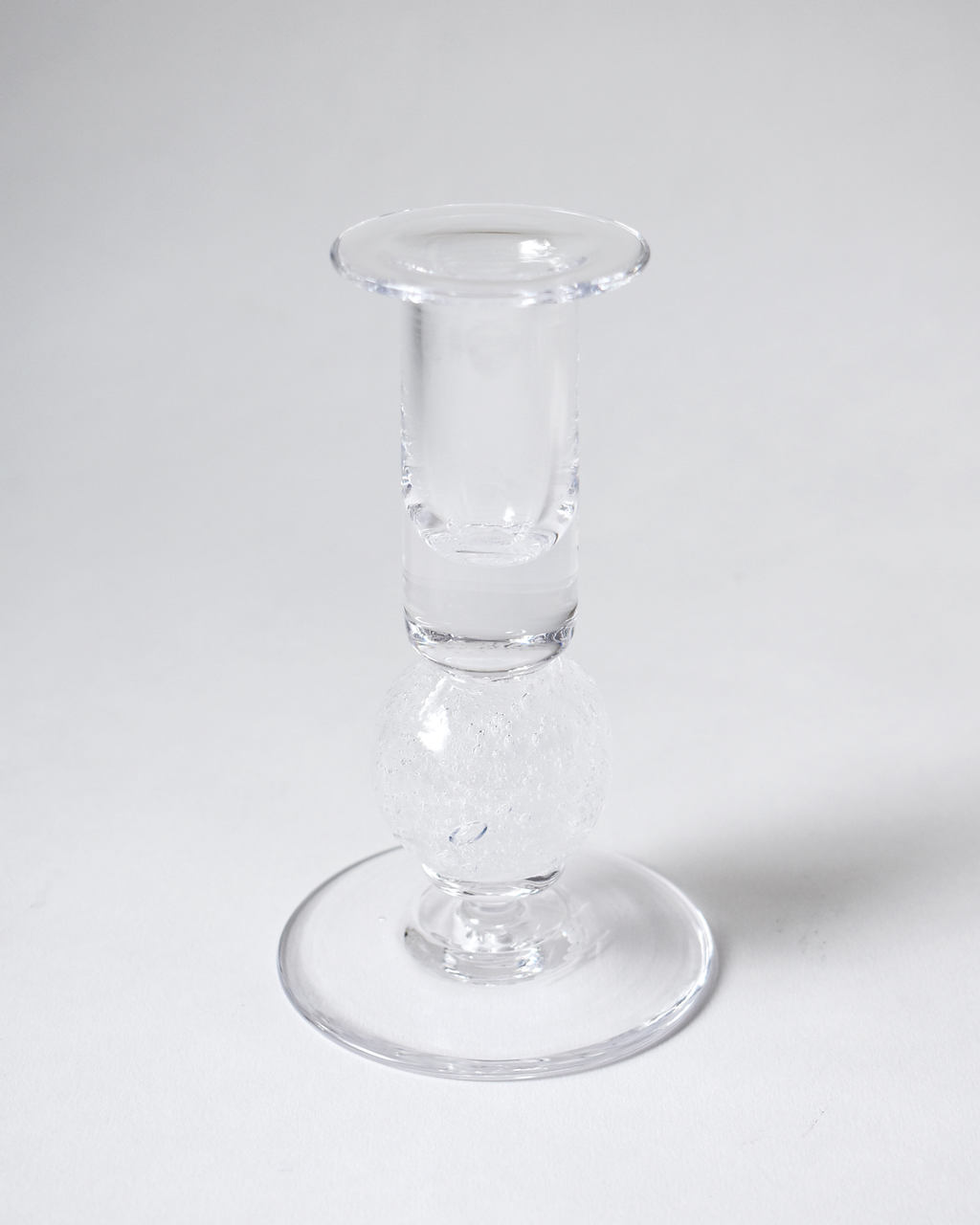 Crystal Clear Blown Glass 'Stellar' Candlestick