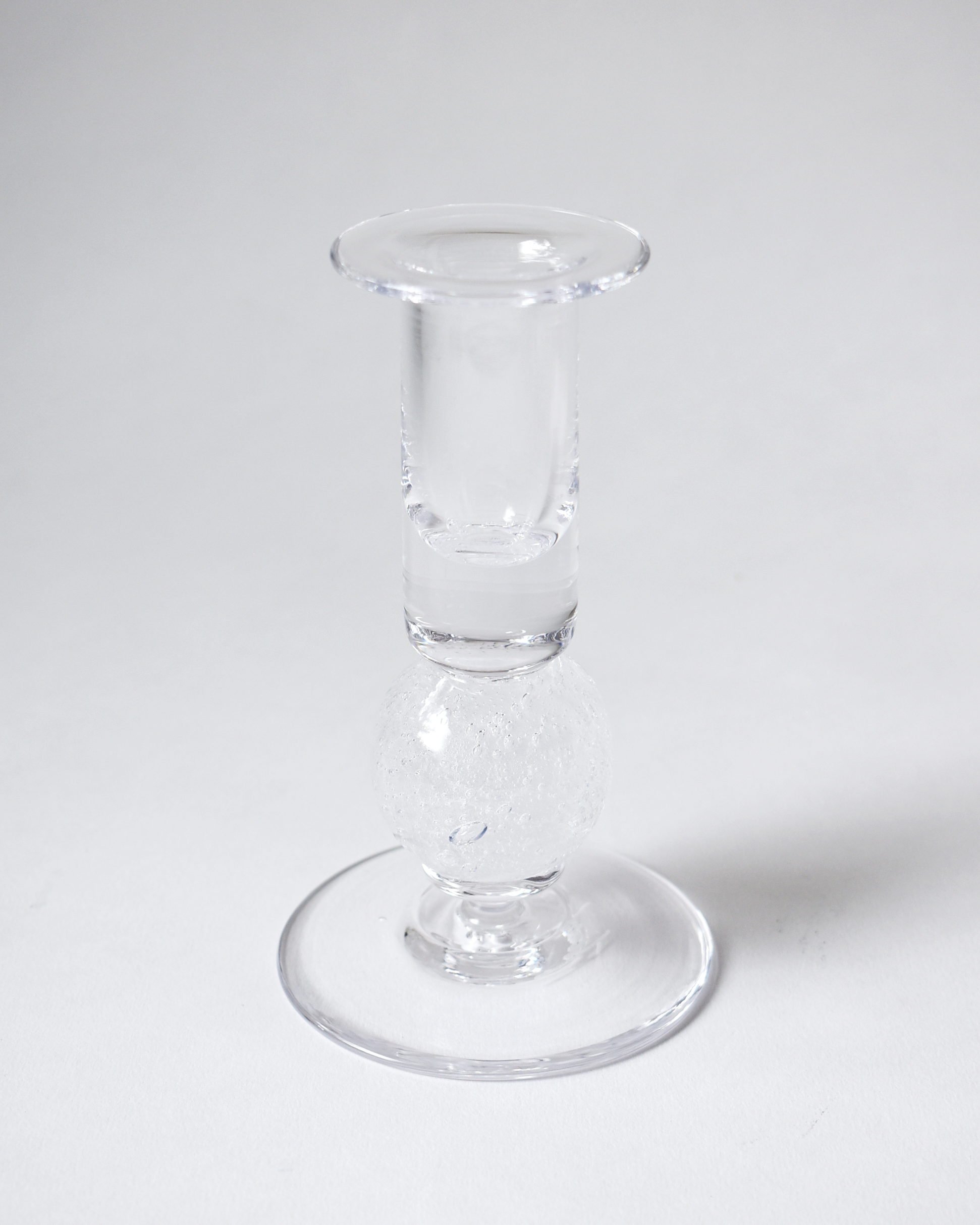 Crystal Clear Blown Glass 'Stellar' Candlestick
