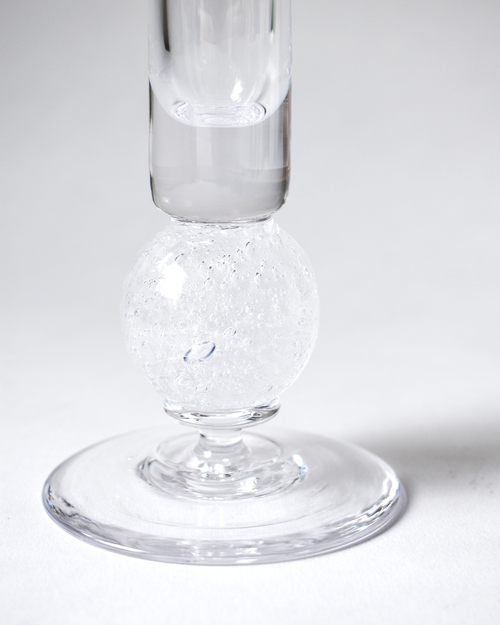 Crystal Clear Blown Glass 'Stellar' Candlestick