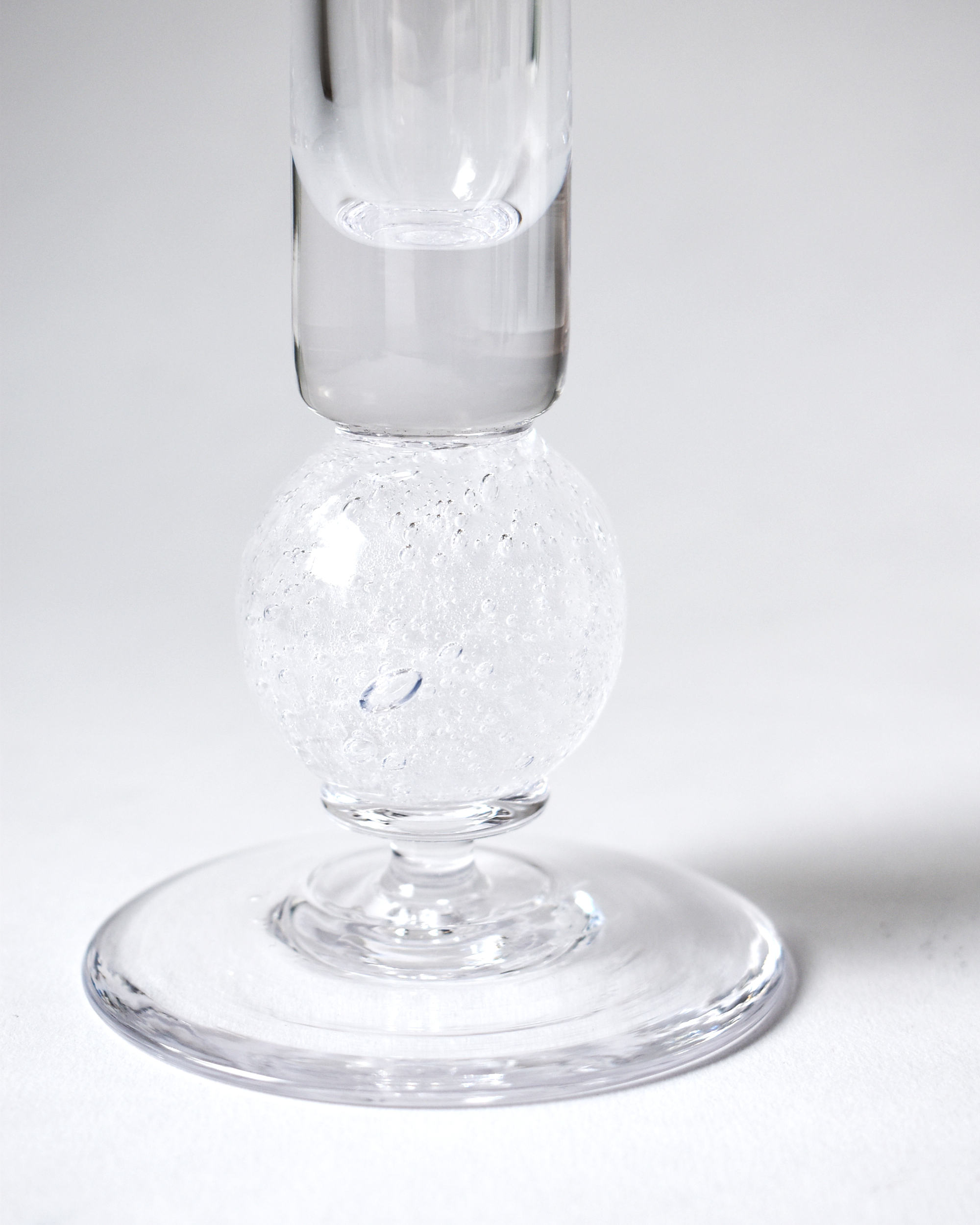Crystal Clear Blown Glass 'Stellar' Candlestick