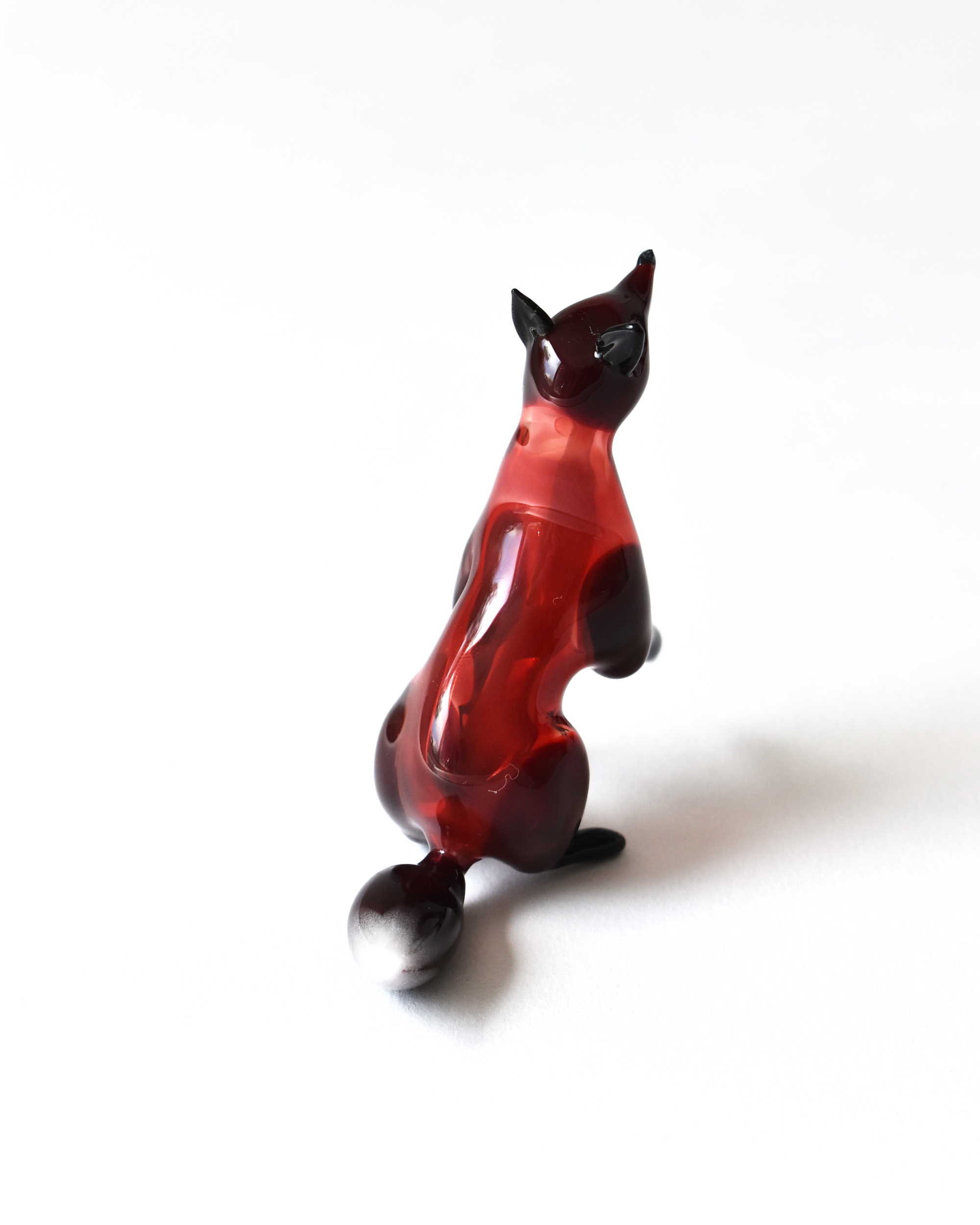 'Little Sitting Fox' Glass Sculpture