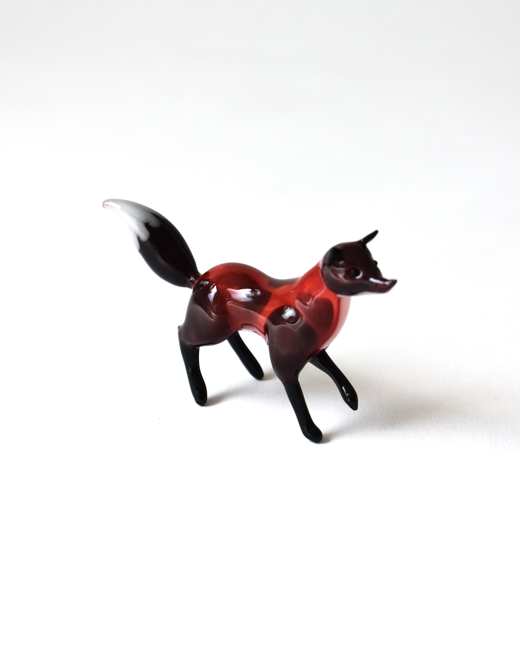 'Inquisitive Little Fox' Glass Sculpture