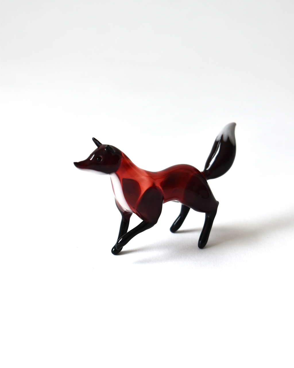 'Inquisitive Little Fox' Glass Sculpture