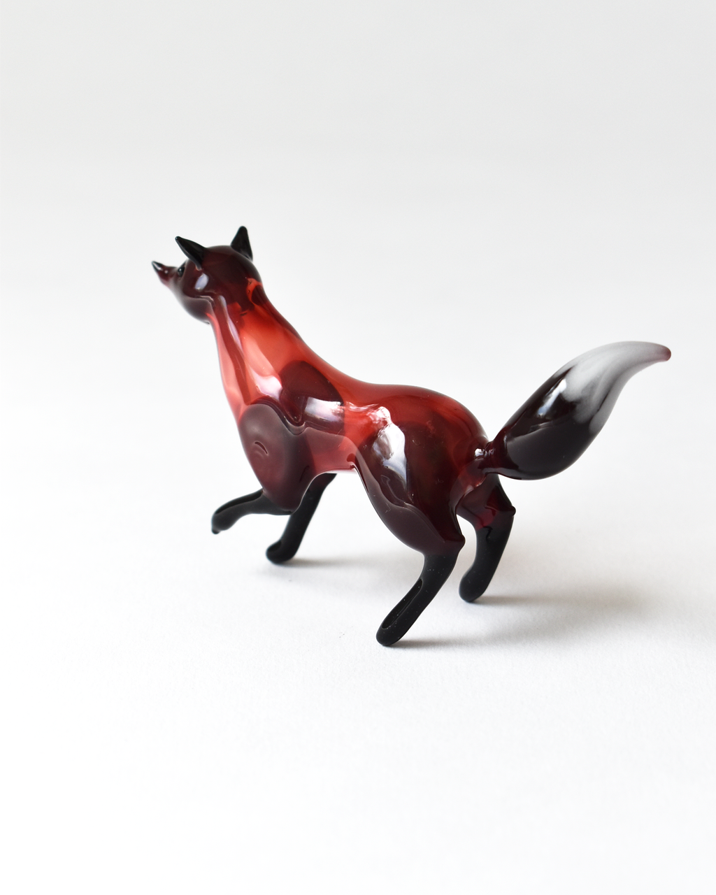 'Inquisitive Little Fox' Glass Sculpture