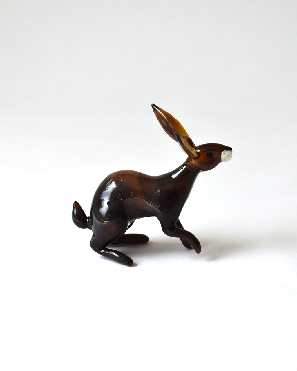 'Inquisitive Little Hare' Glass Sculpture