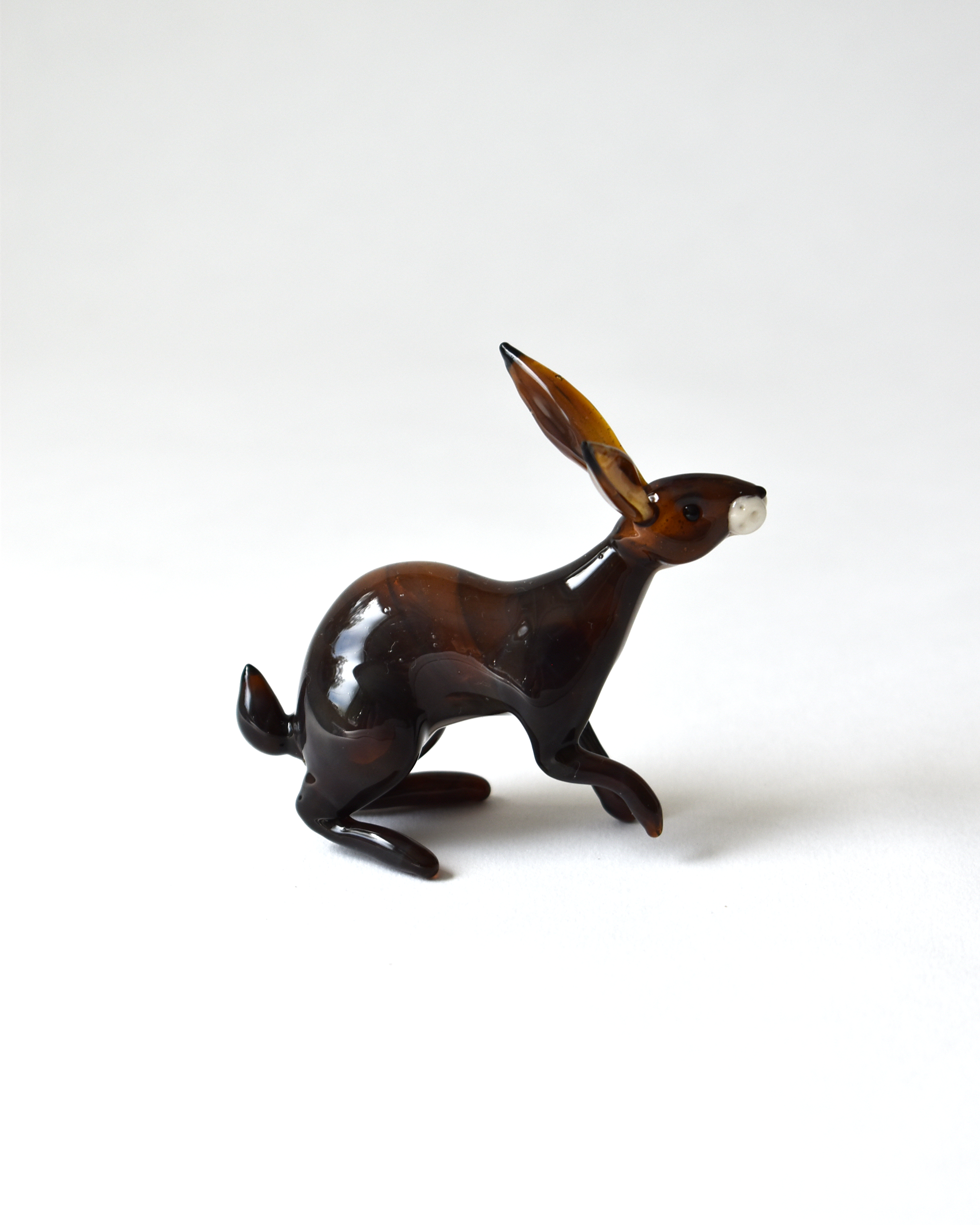 'Inquisitive Little Hare' Glass Sculpture