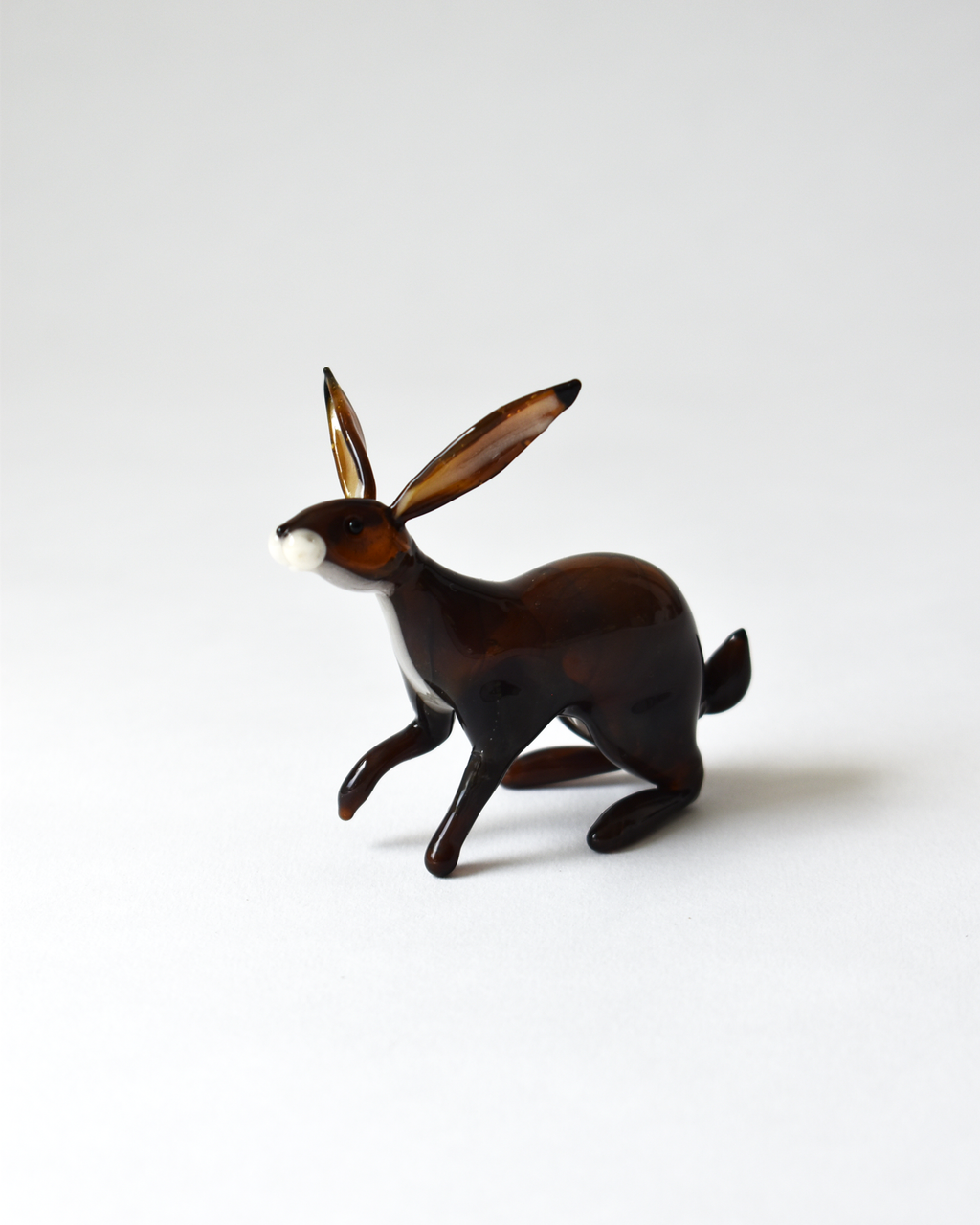 'Inquisitive Little Hare' Glass Sculpture