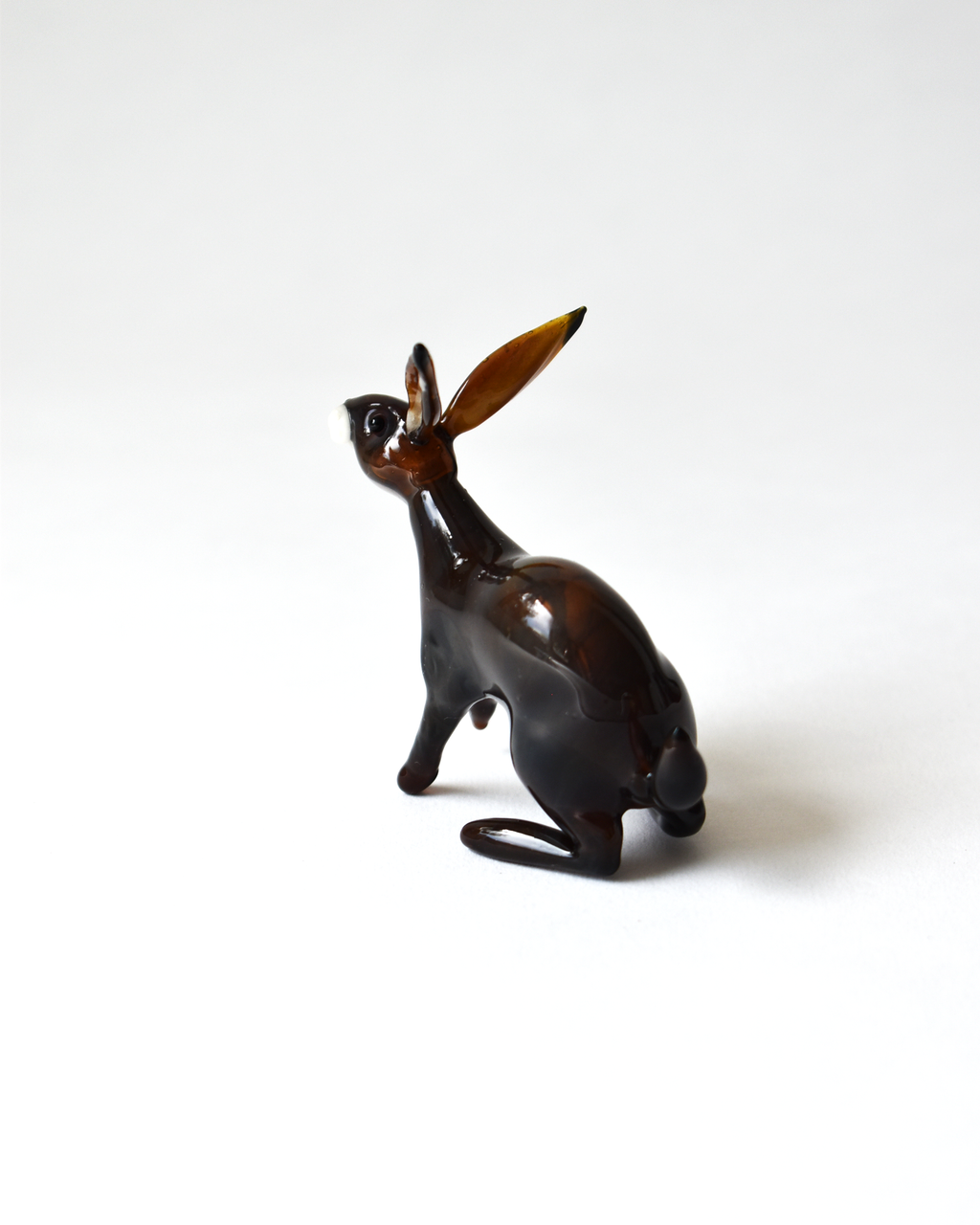 'Inquisitive Little Hare' Glass Sculpture