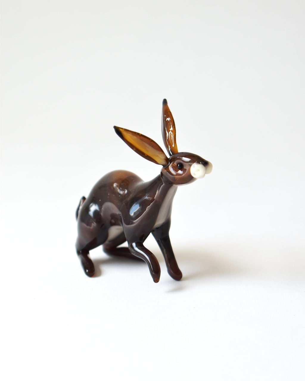 'Inquisitive Little Hare' Glass Sculpture