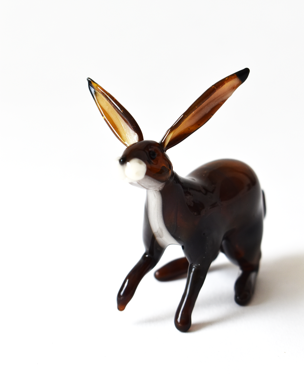 'Inquisitive Little Hare' Glass Sculpture