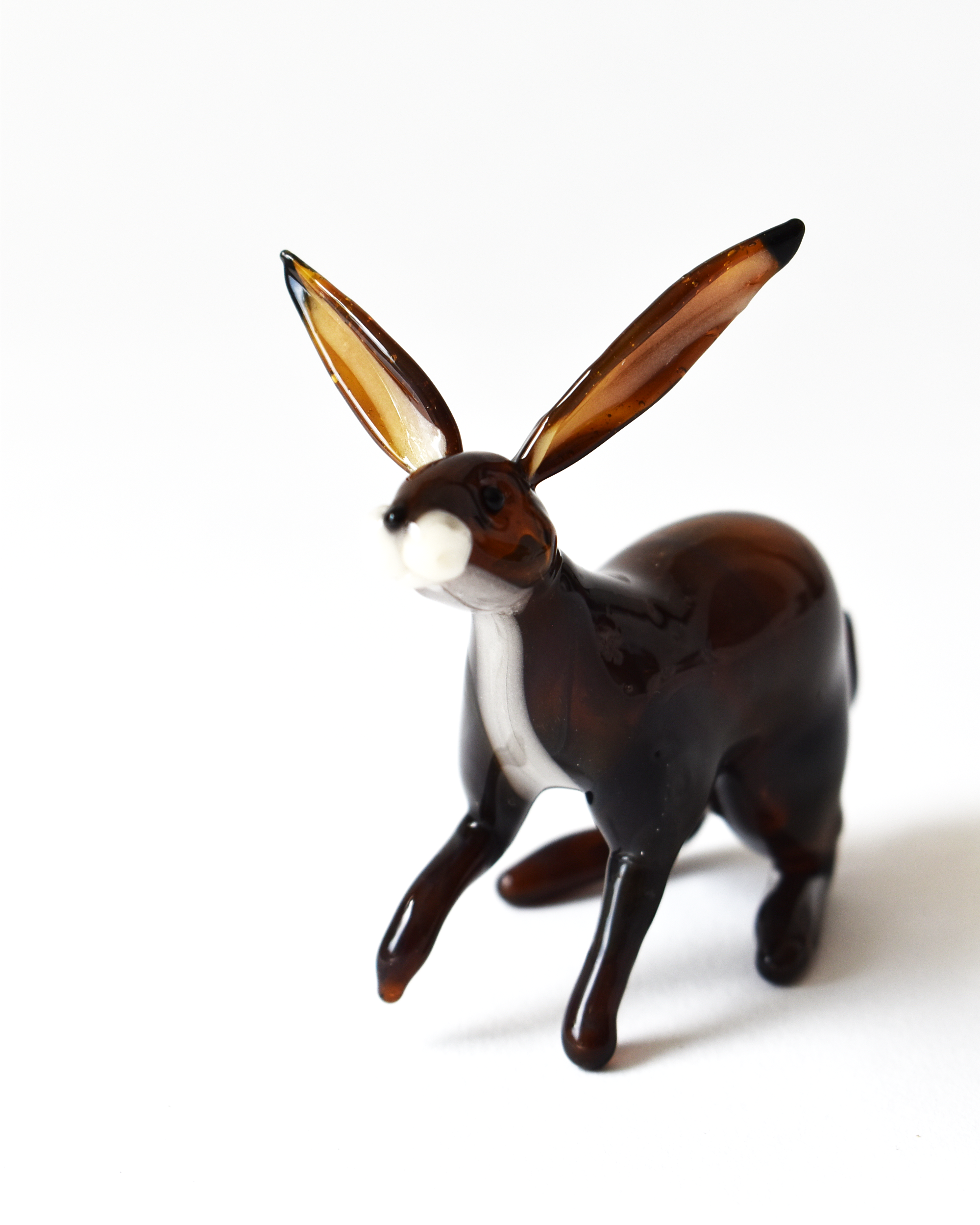 'Inquisitive Little Hare' Glass Sculpture