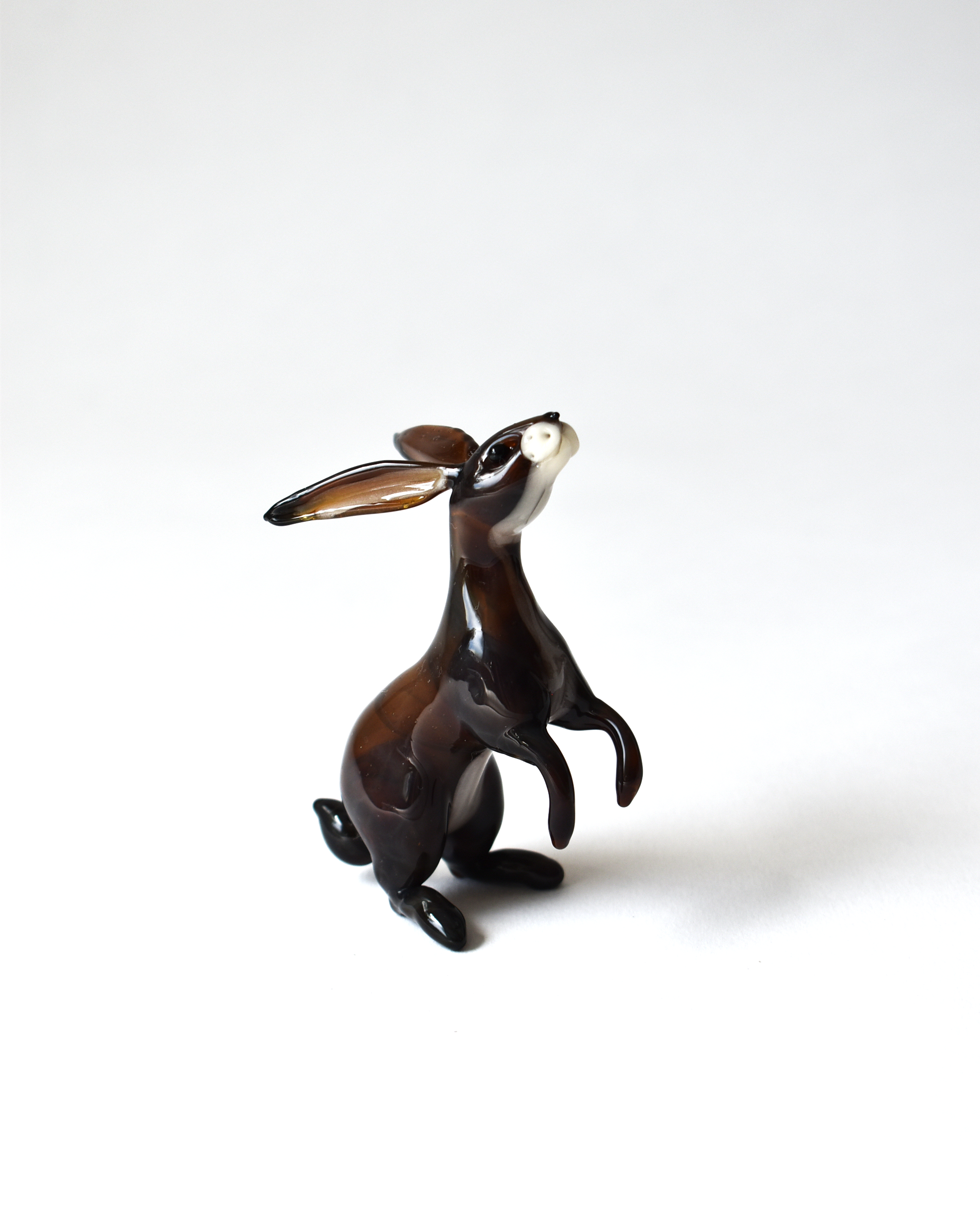 'Little Sitting Hare' Glass Sculpture