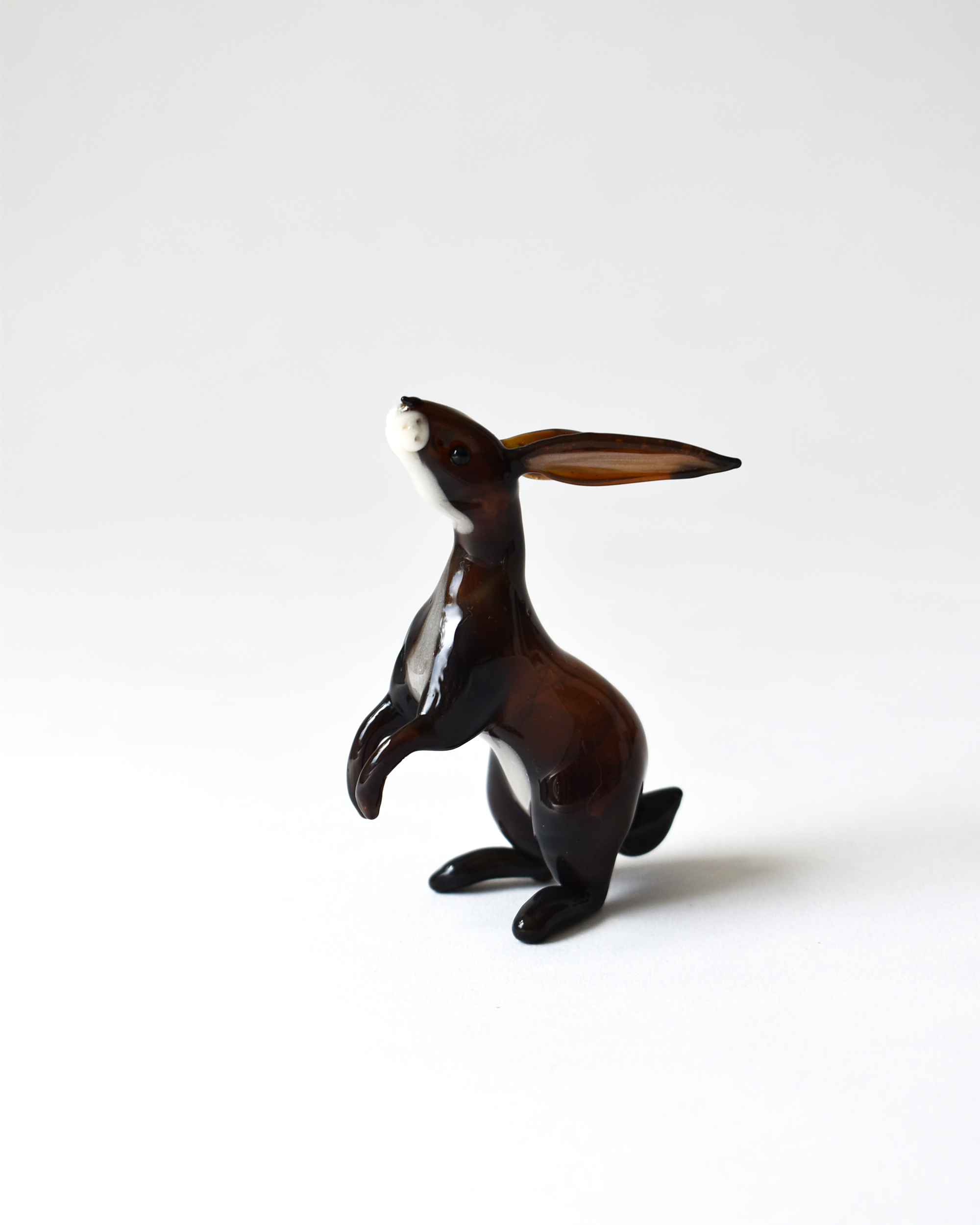 'Little Sitting Hare' Glass Sculpture