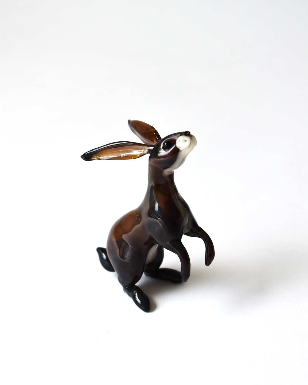 'Little Sitting Hare' Glass Sculpture