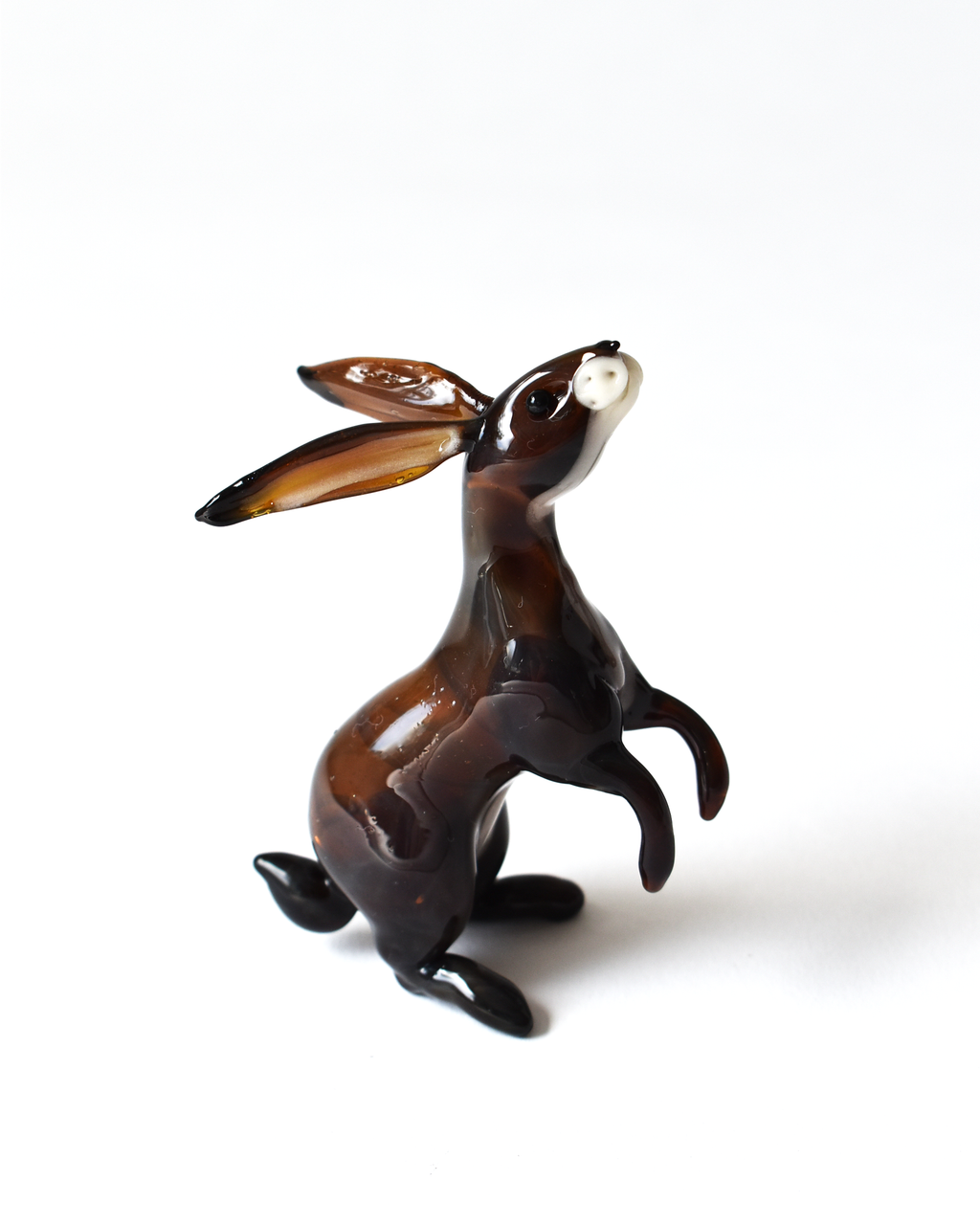 'Little Sitting Hare' Glass Sculpture