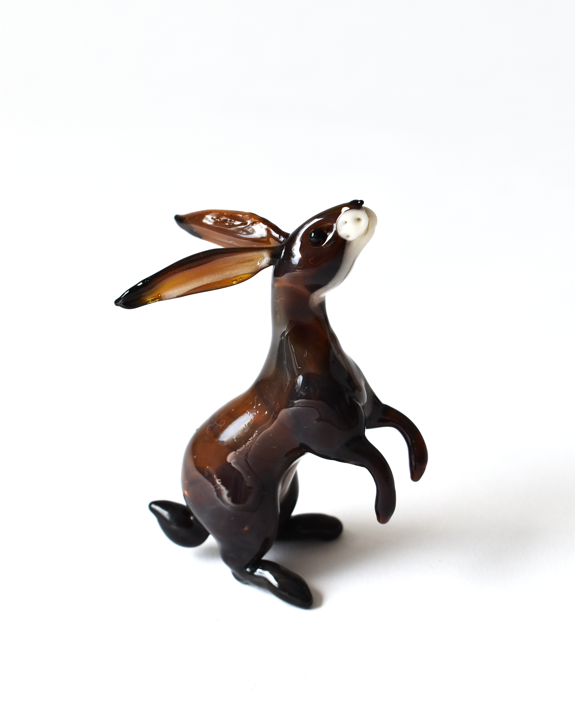 'Little Sitting Hare' Glass Sculpture