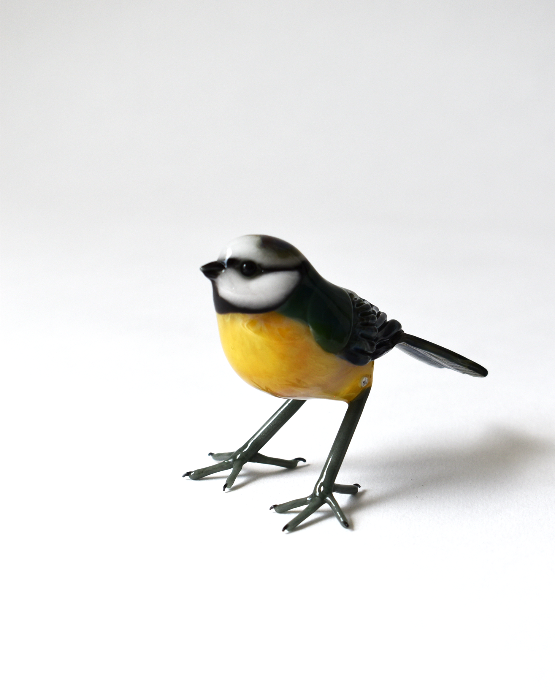 'Little Garden Blue Tit' Glass Sculpture